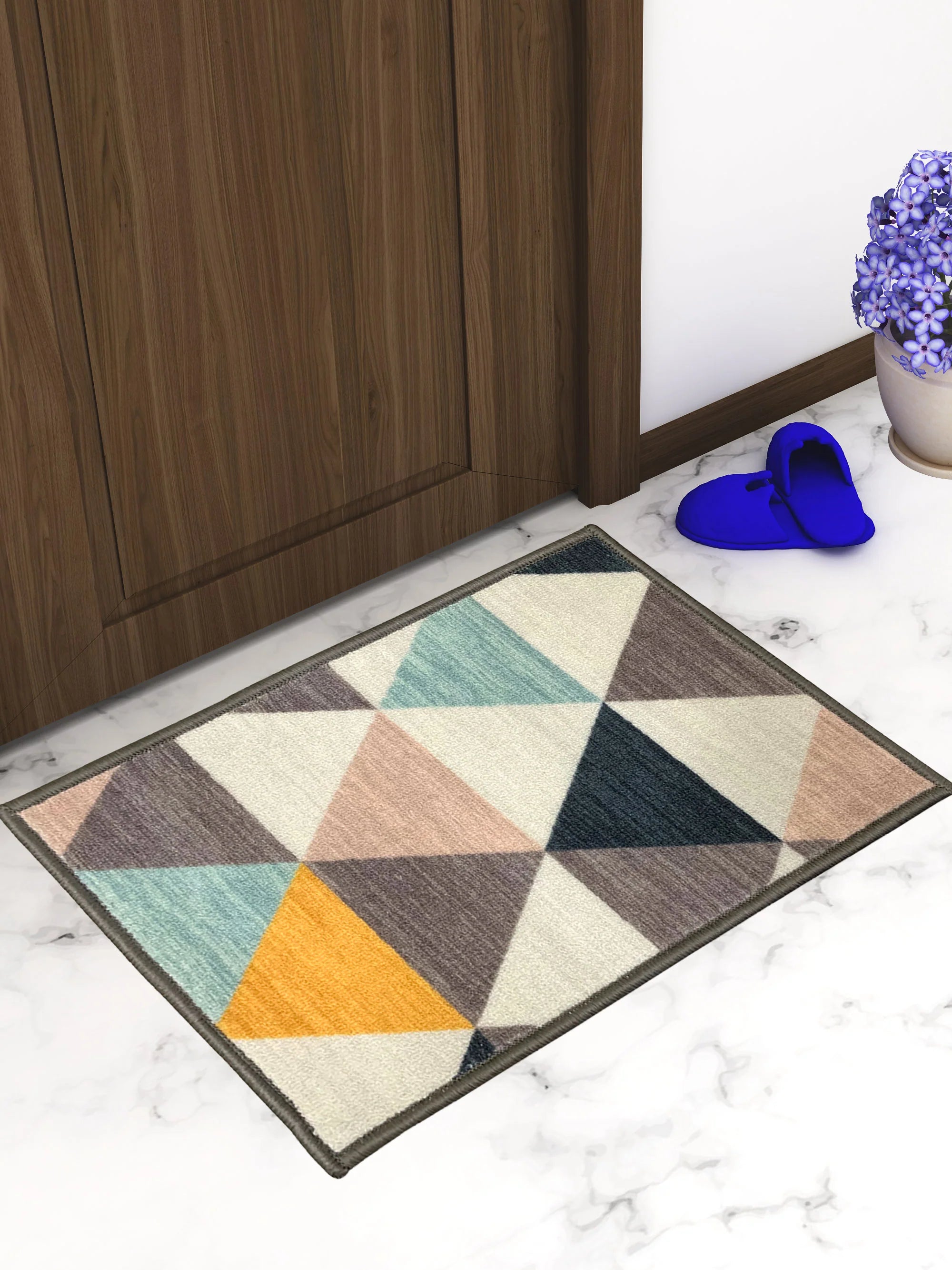 Athom Living Angel Yellow Premium Anti Slip Printed Door Mat