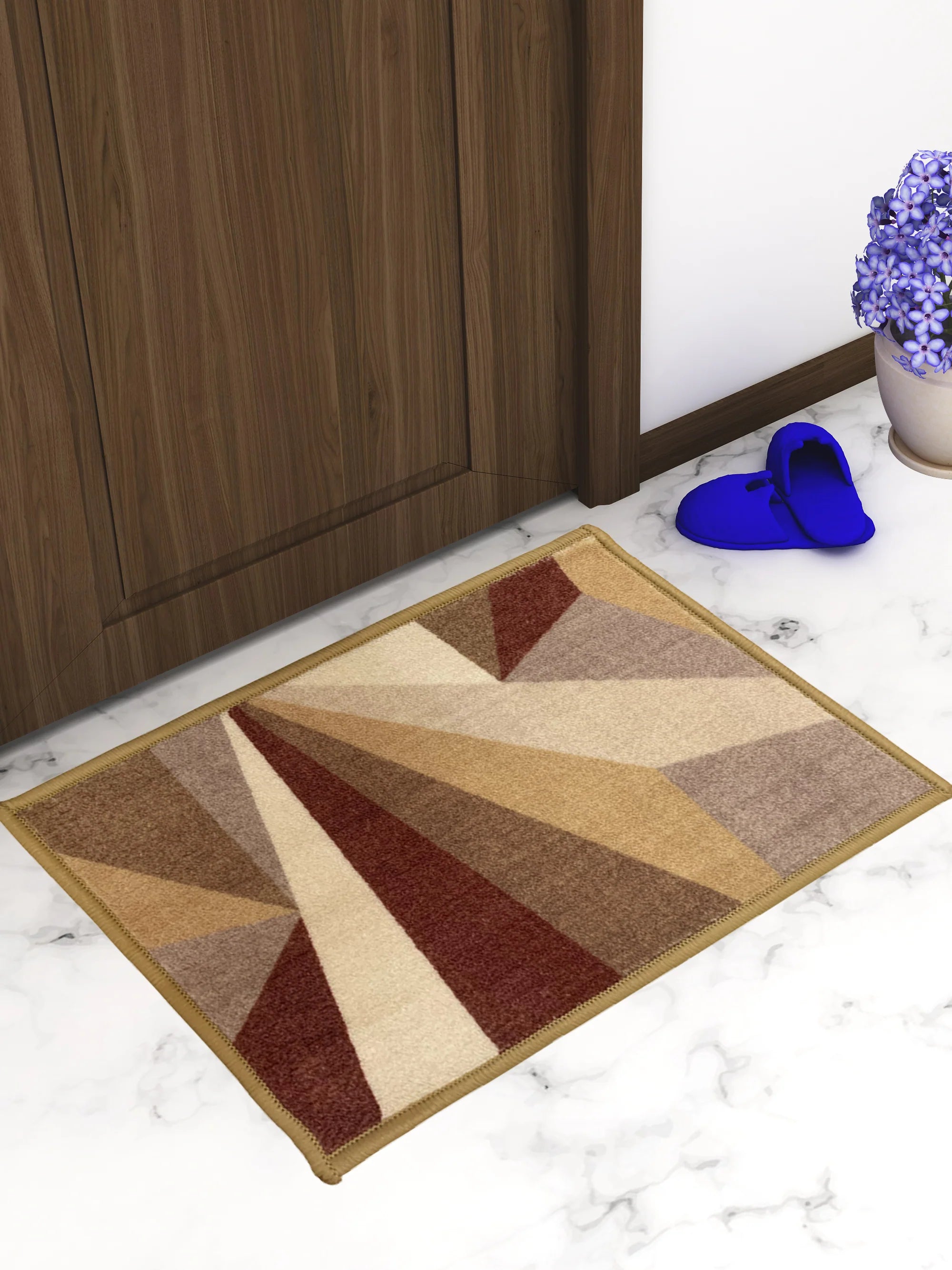 Athom Living Distressed Beige Premium Anti Slip Printed Door Mat