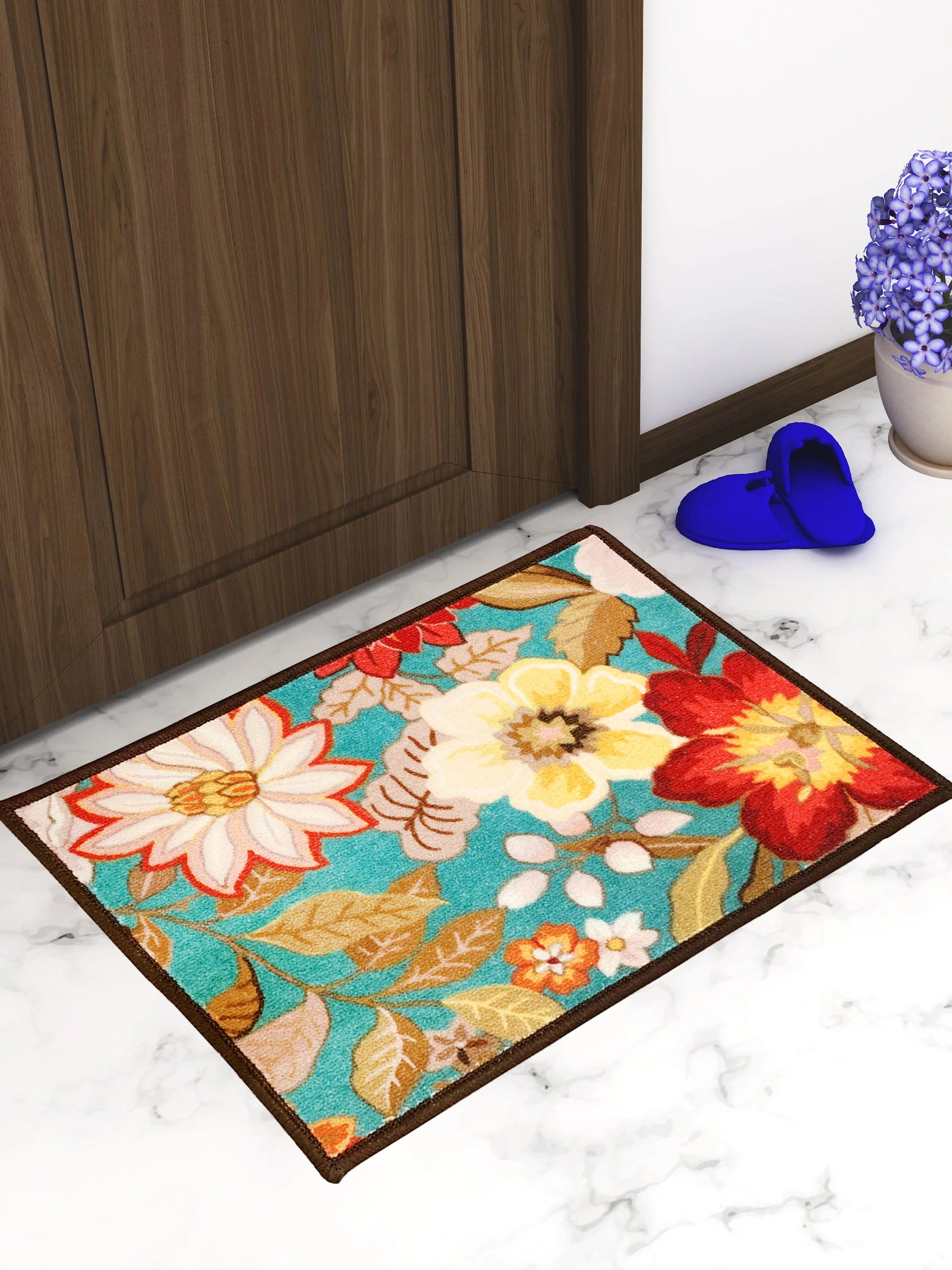 Athom Living Floral Love Premium Anti Slip Printed Door Mat