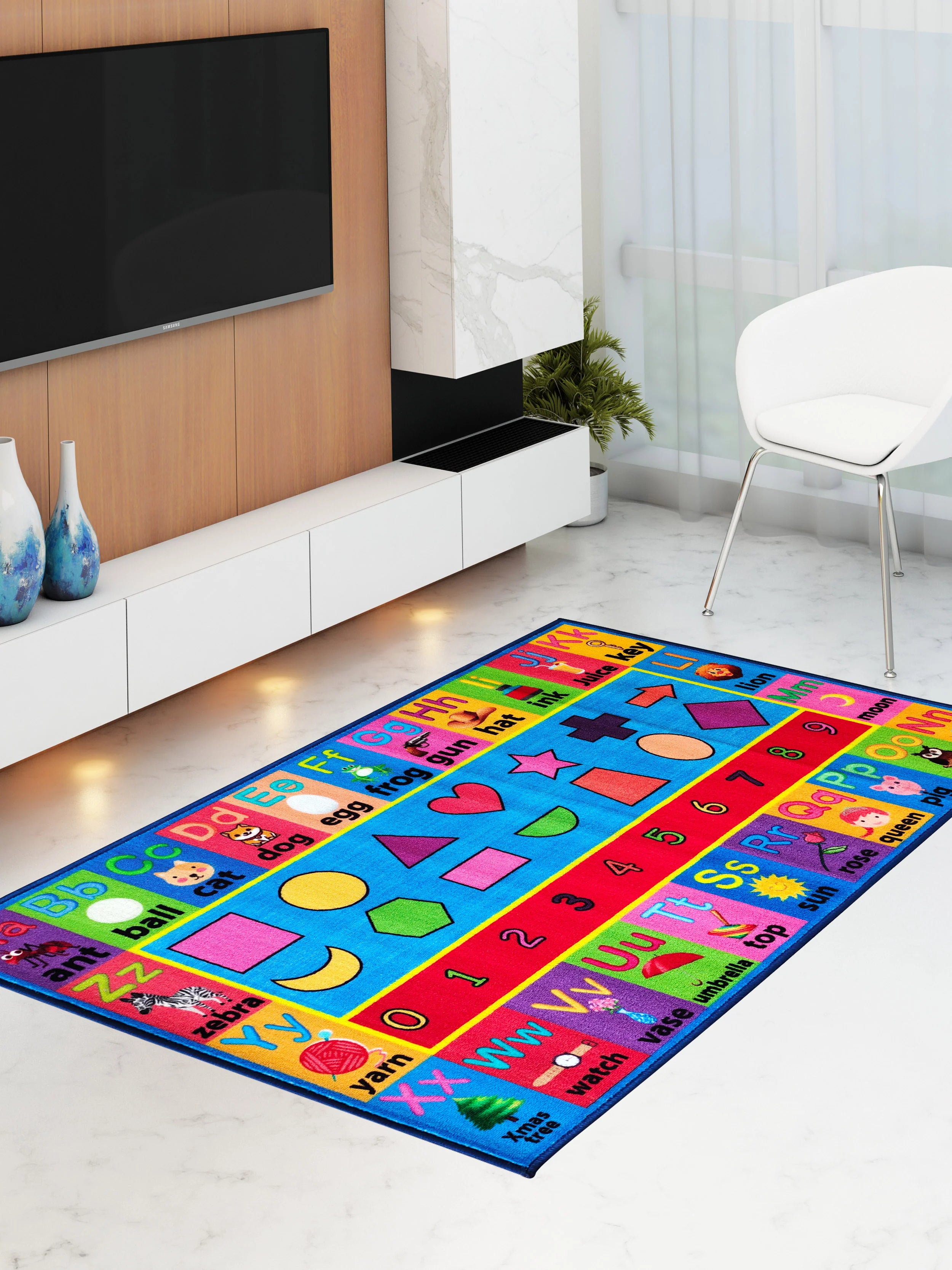 Athom Living Kids Alphabetic Printed Anti Slip Carpet