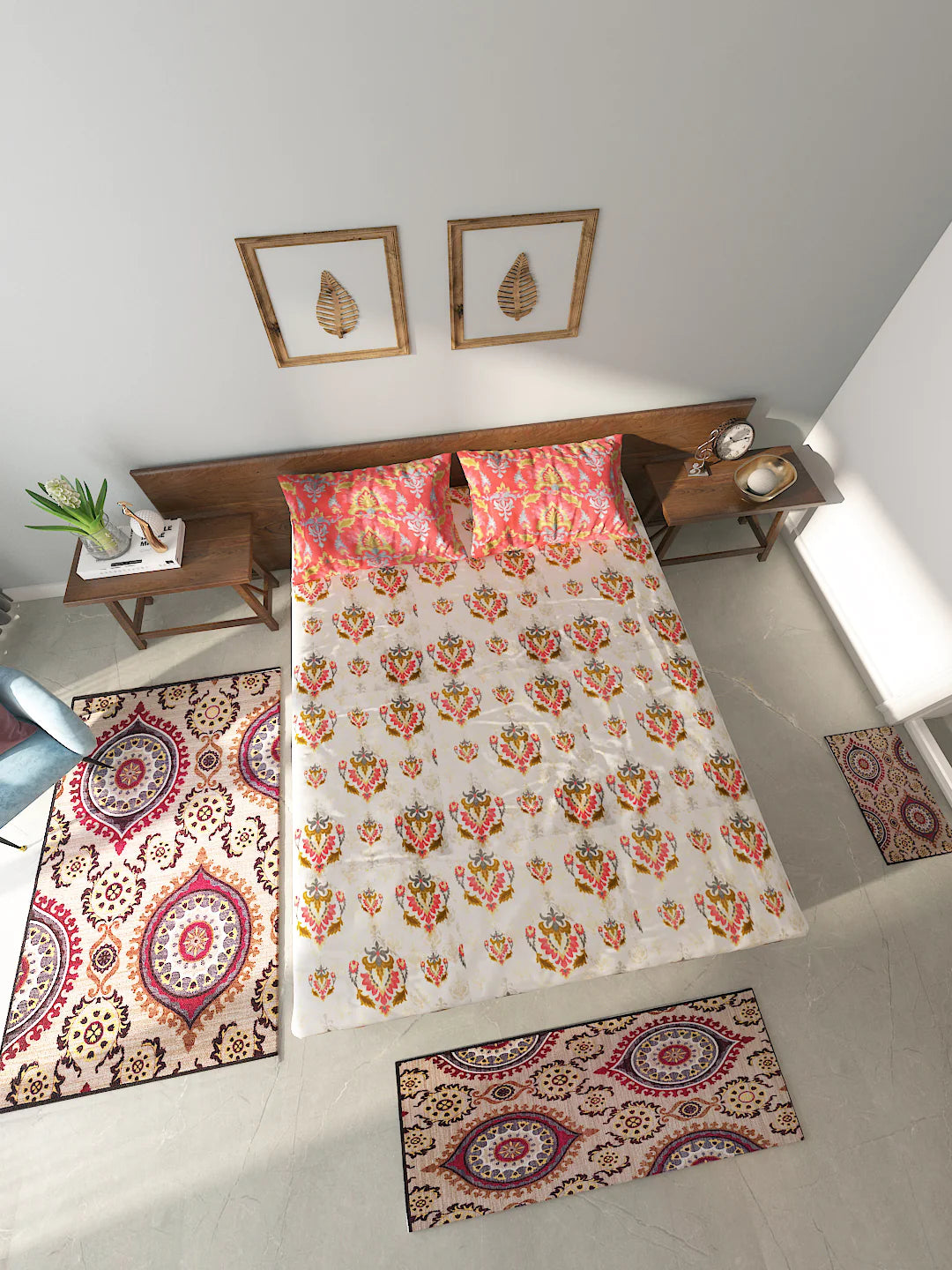 Title: Elevate Your Bedroom Decor with Athom Living's Essential Double Bedsheet and Runner Carpet Combo Introduction: Your bedroom is more than just a place to sleep; it's a sanctuary of comfort and style. Athom Living understands the importance of crea