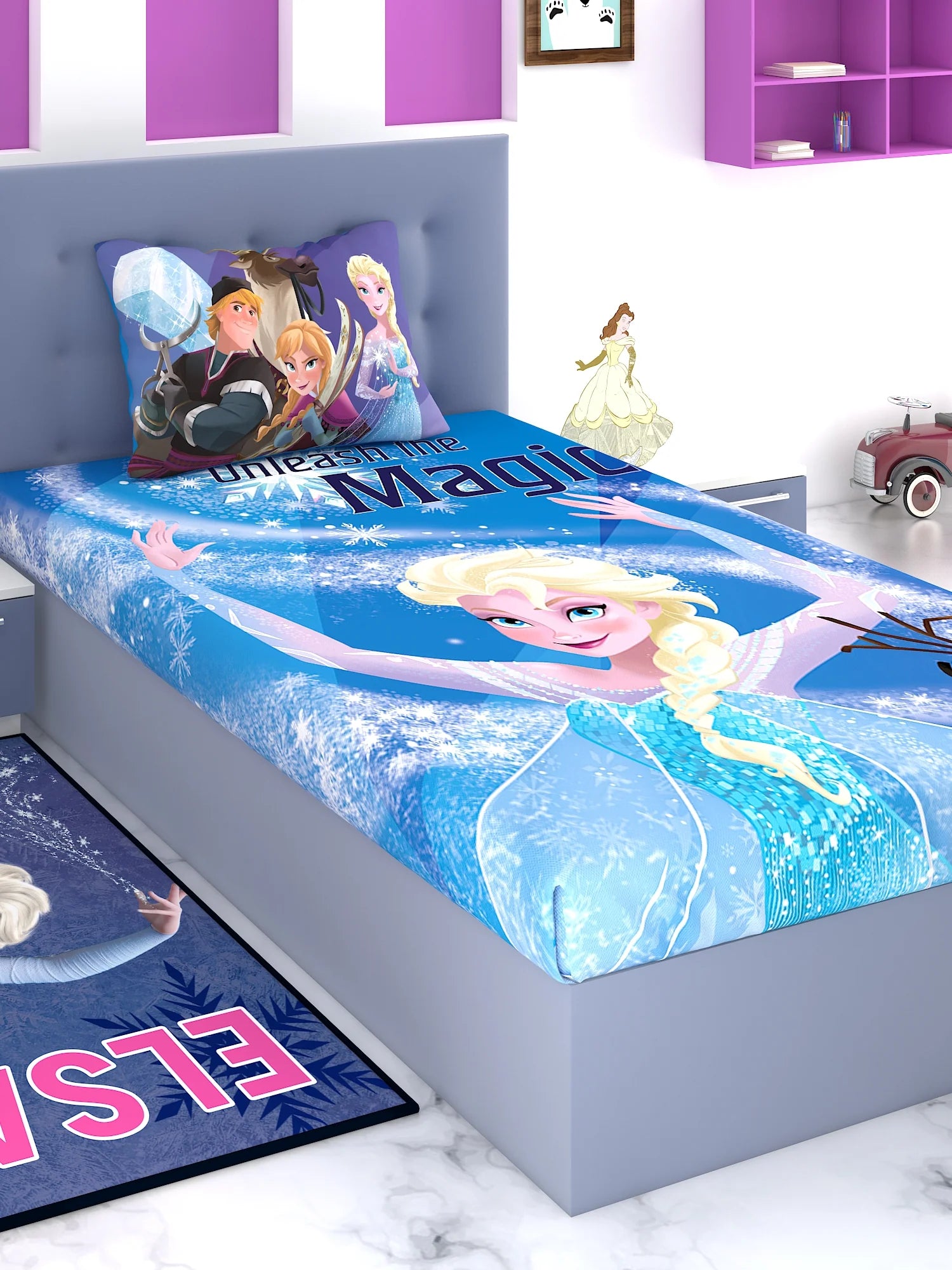 Disney Frozen Unleash The Magic Cotton Single Bedsheet Set