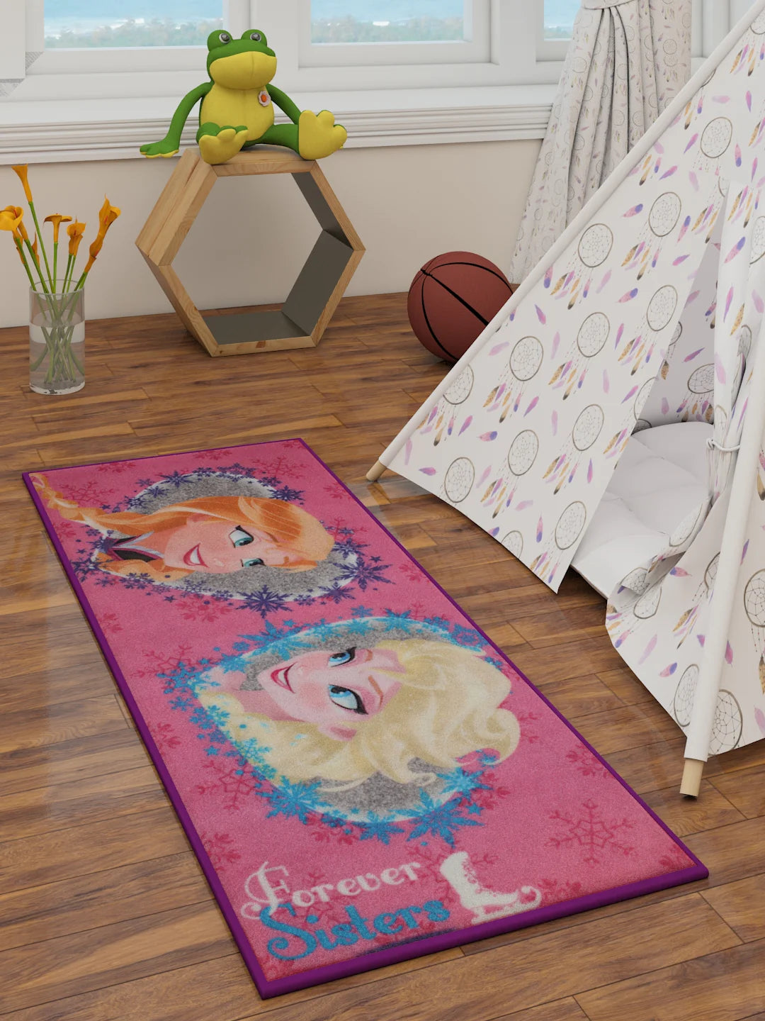 Disney Frozen Forever Sisters Runner Carpet 2ft X 4.5ft