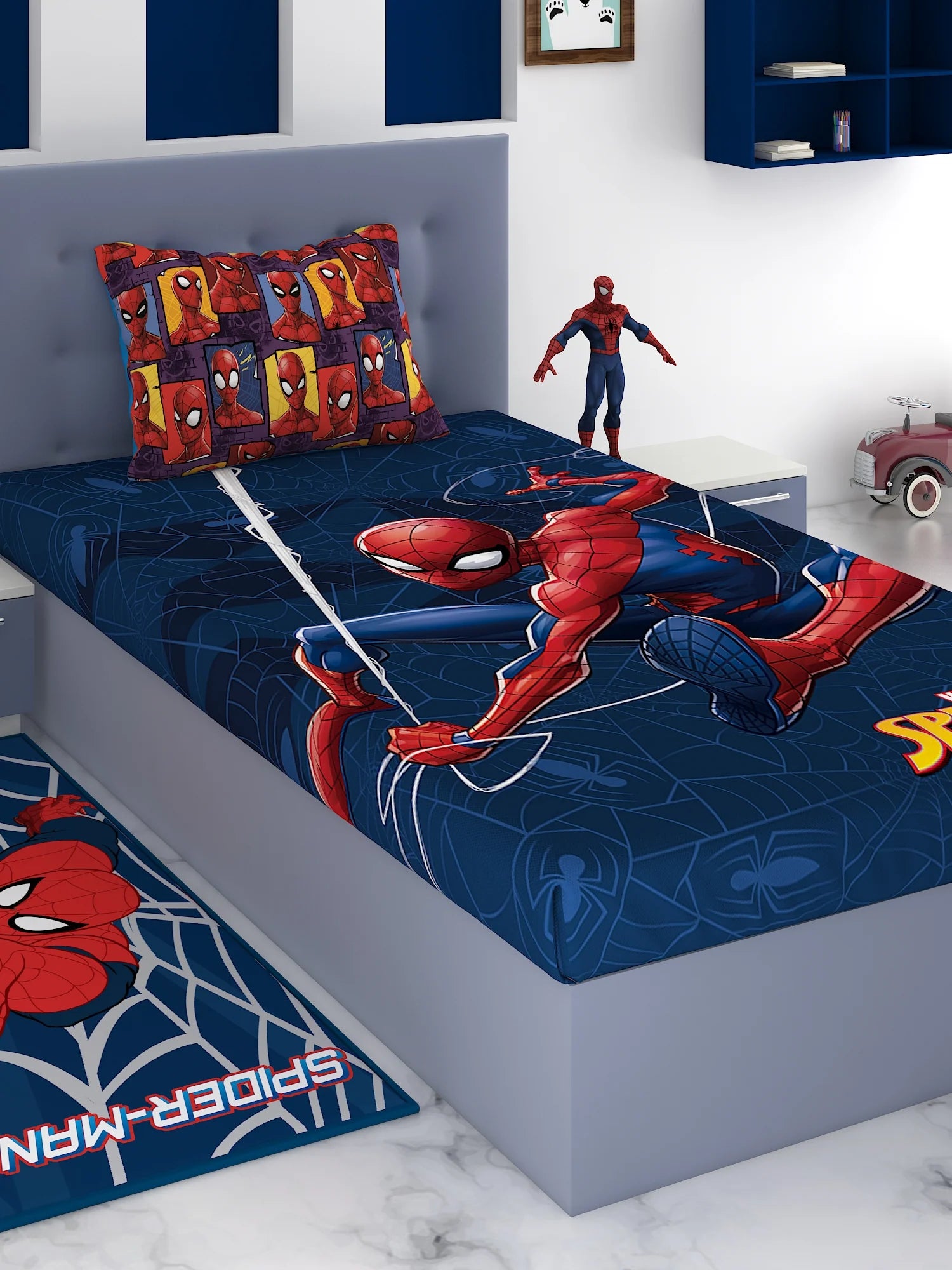 Marvel Spiderman Cotton Single Bedsheet Set