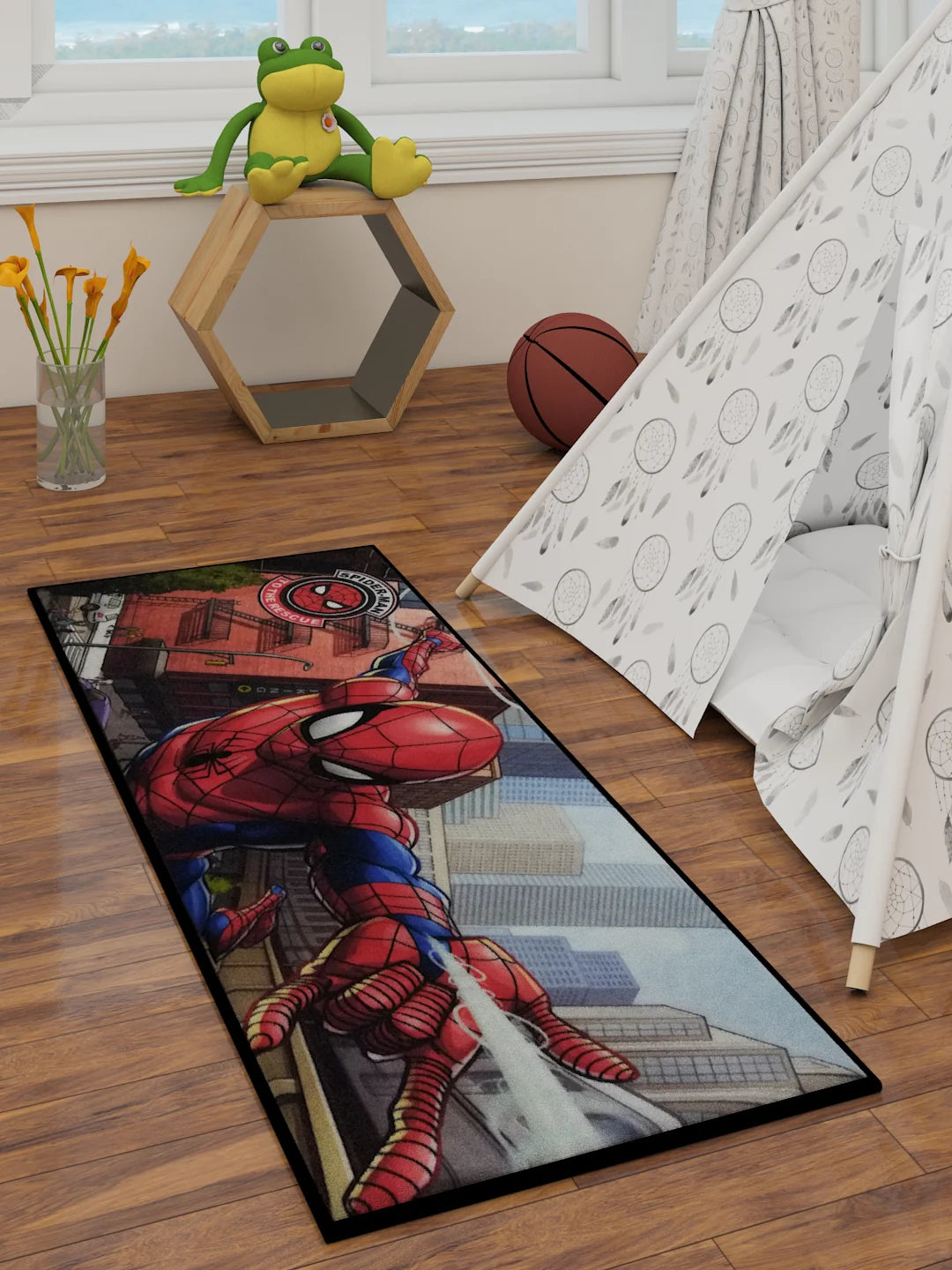 Athom Living Marvel Spiderman Kids Runner Carpet 2ftx4.5ft