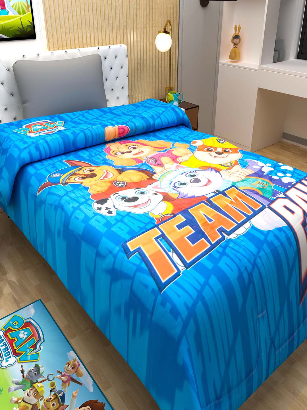 Athom Living Paw Patrol kids comforter – single size, lightweight, soft, and perfect for kids’ bedrooms and cozy sleep.
