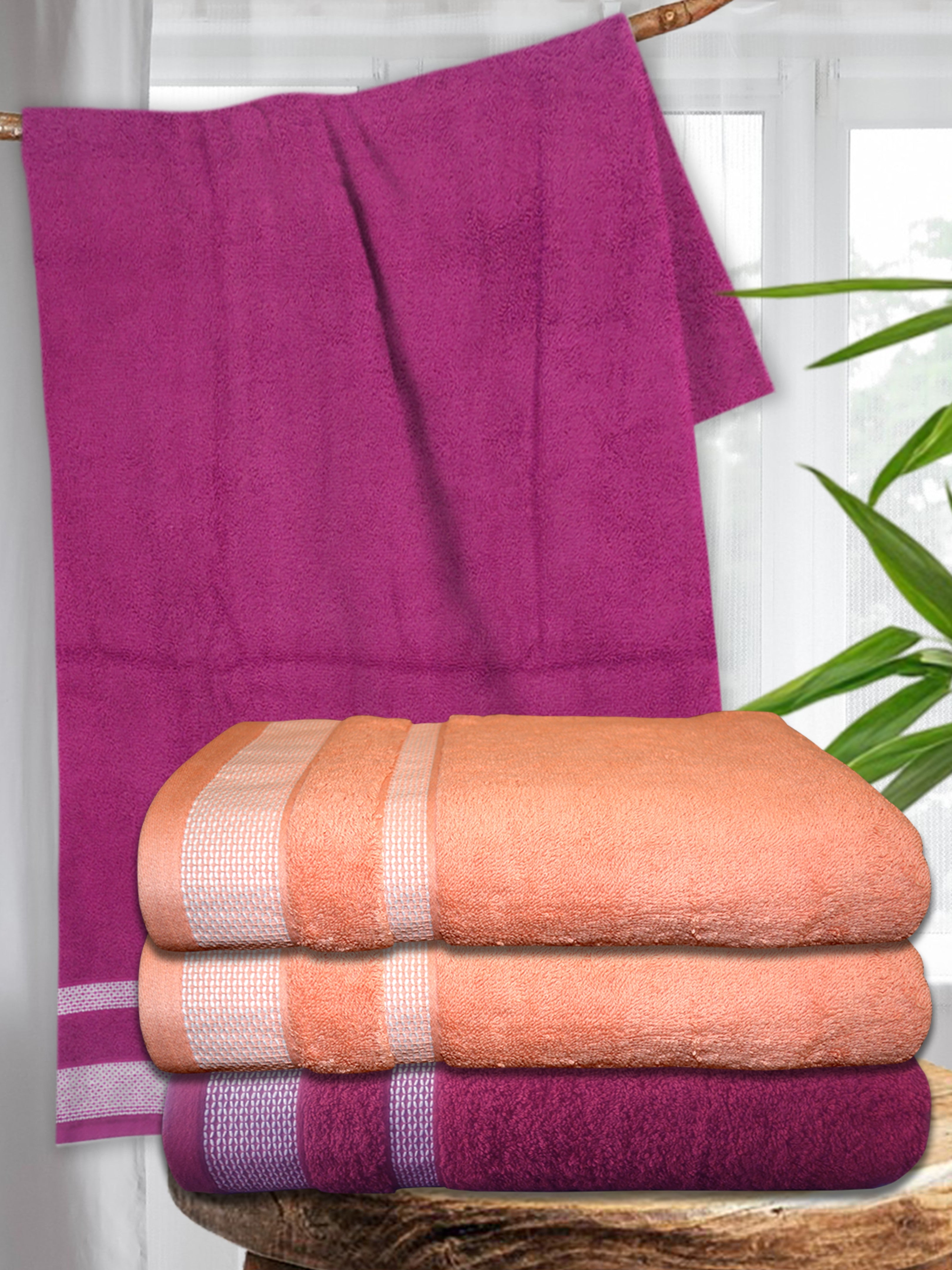 Athom Living premium cotton bath towel pack of 4, soft, absorbent and durable, perfect for daily use and gifting, crafted for comfort and elegance.