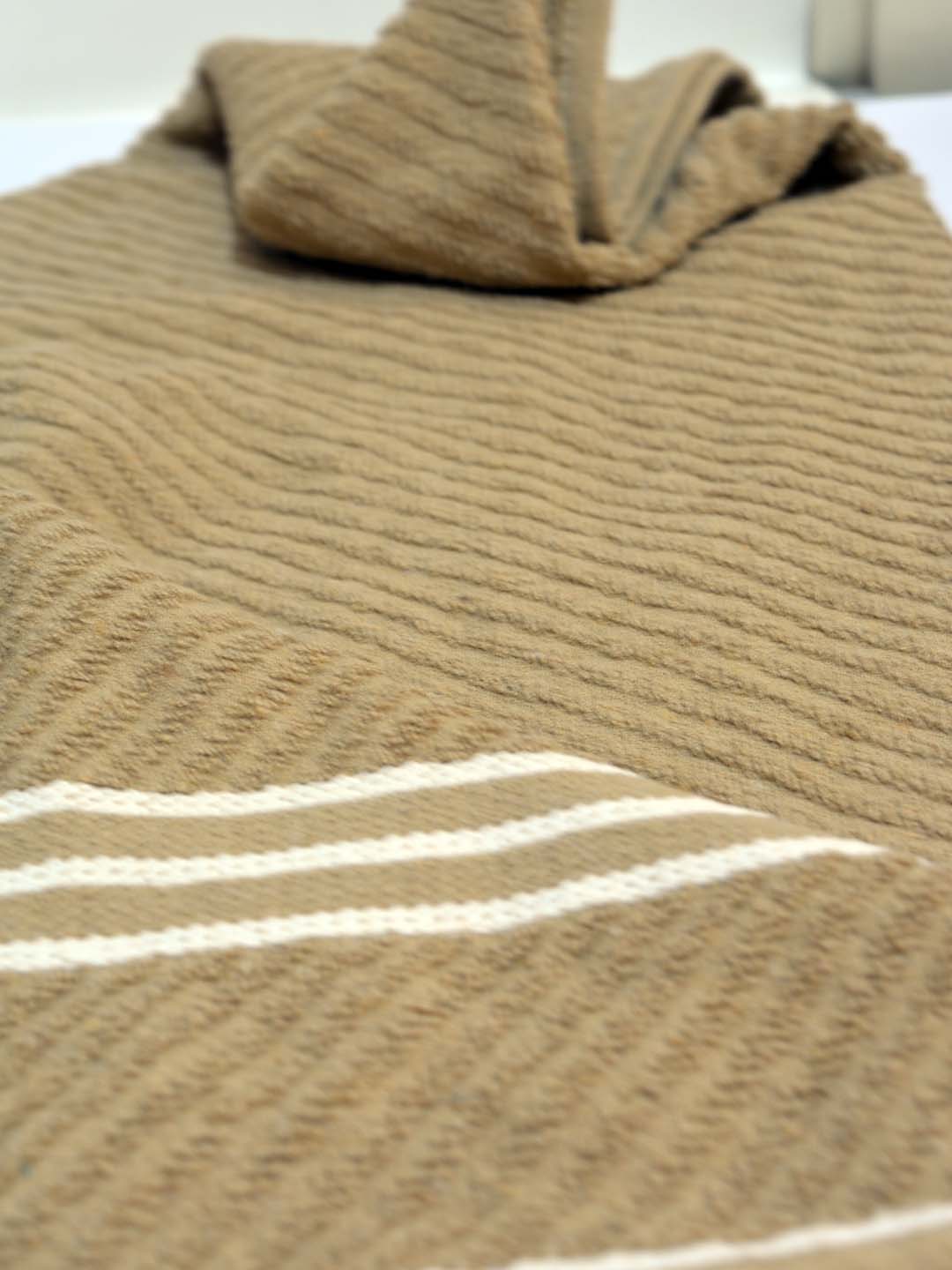 Athom Living stylish diagonal stripe terry towel set of 4, multicolor premium cotton towels perfect for everyday bathing, spa, and home essentials.