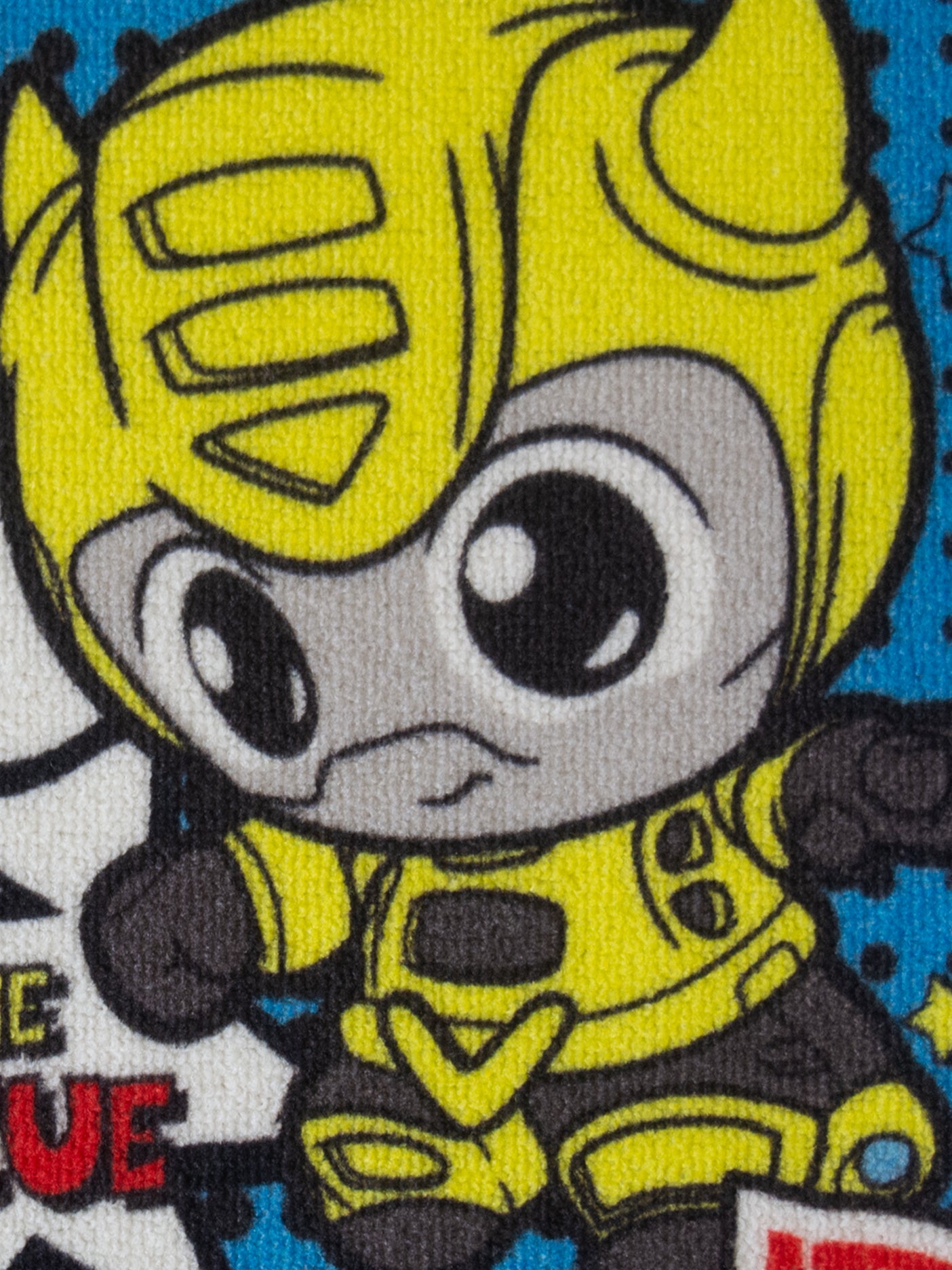 Cute Transformer themed Kids Bath Mat – Little Hero to the Rescue by Athom Living, premium printed nylon, 37x57 cm medium size with anti-skid latex bottom for comfort and safety.