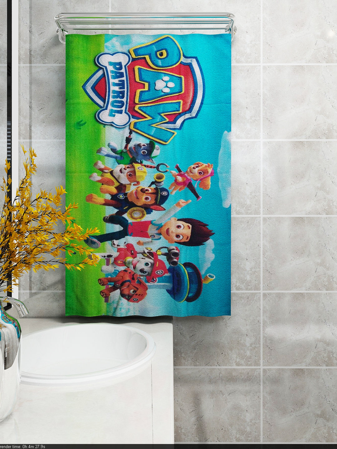 a picture of a bathroom with graffiti on the wall