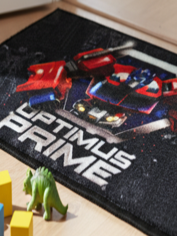 Transformer "Optimus Prime" Kids Door Mat – Medium 37x57 cm Premium Printed Nylon with Anti-Skid Latex Backing, perfect Bath Mat for Kids by Athom Living.