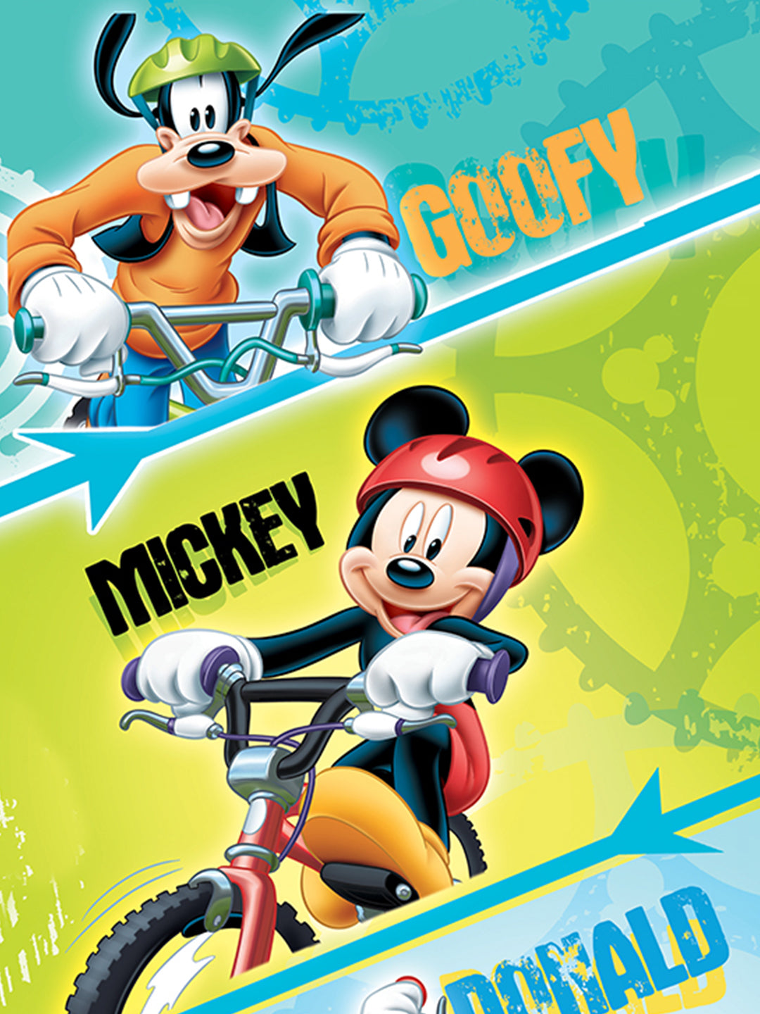 a poster of a person on a bike