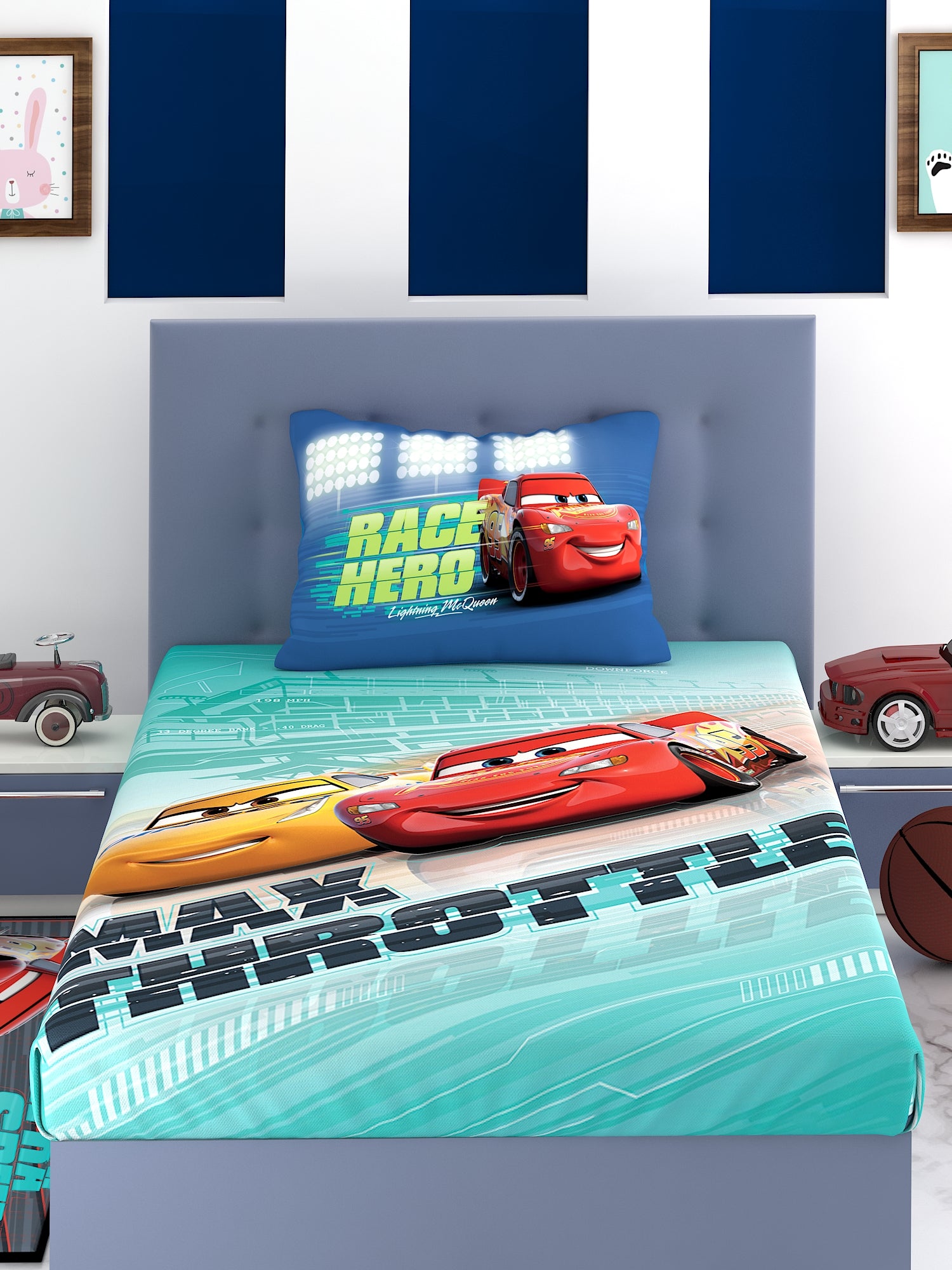 a bed that has a bunch of books on it