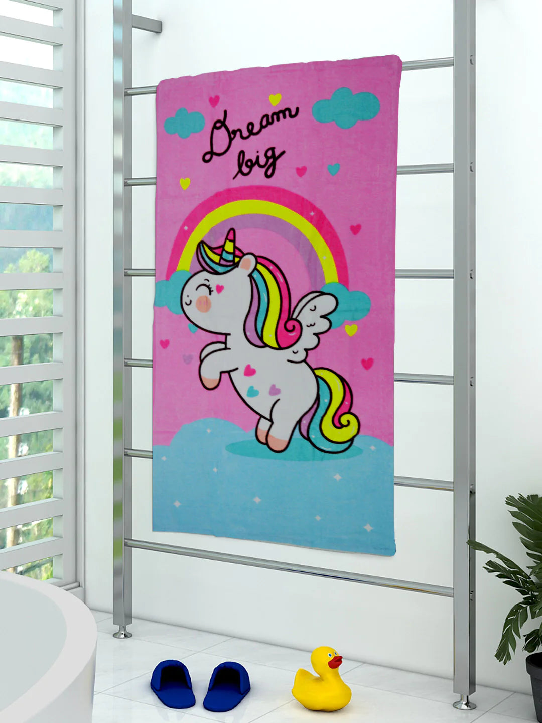 Athom Living Unicorn Kids Cotton Bath Towel 350 GSM 60x120 Cm