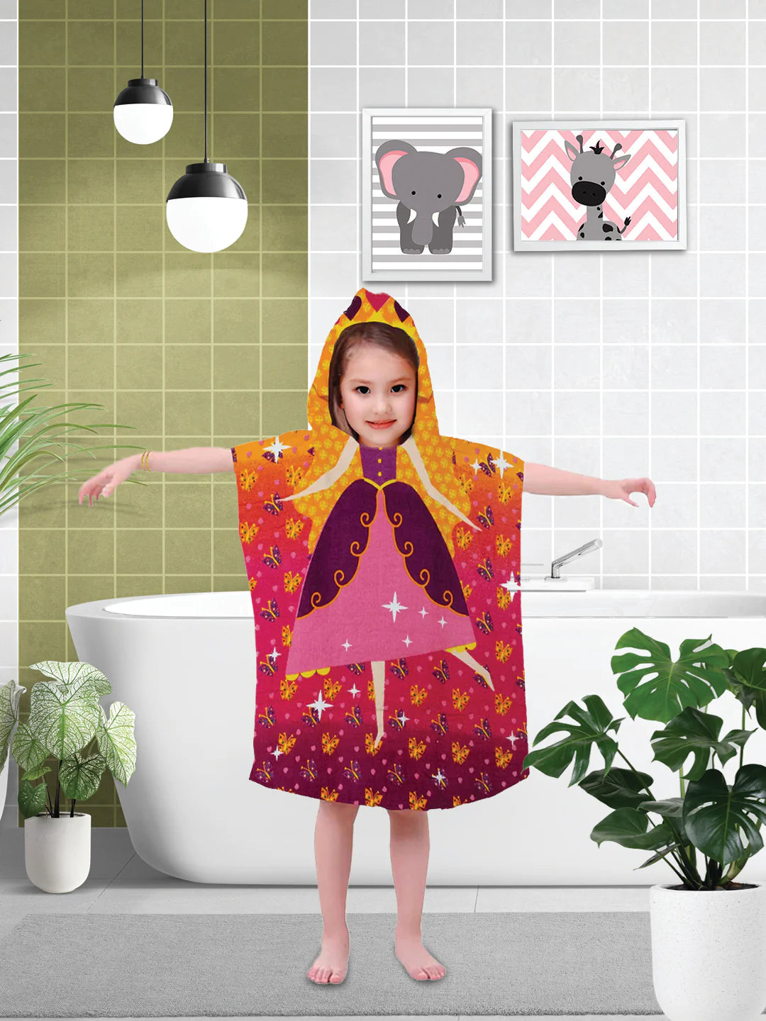 Athom Trendz Mickey Mouse Kids Hooded Bath Towel Poncho 55x110 Cm