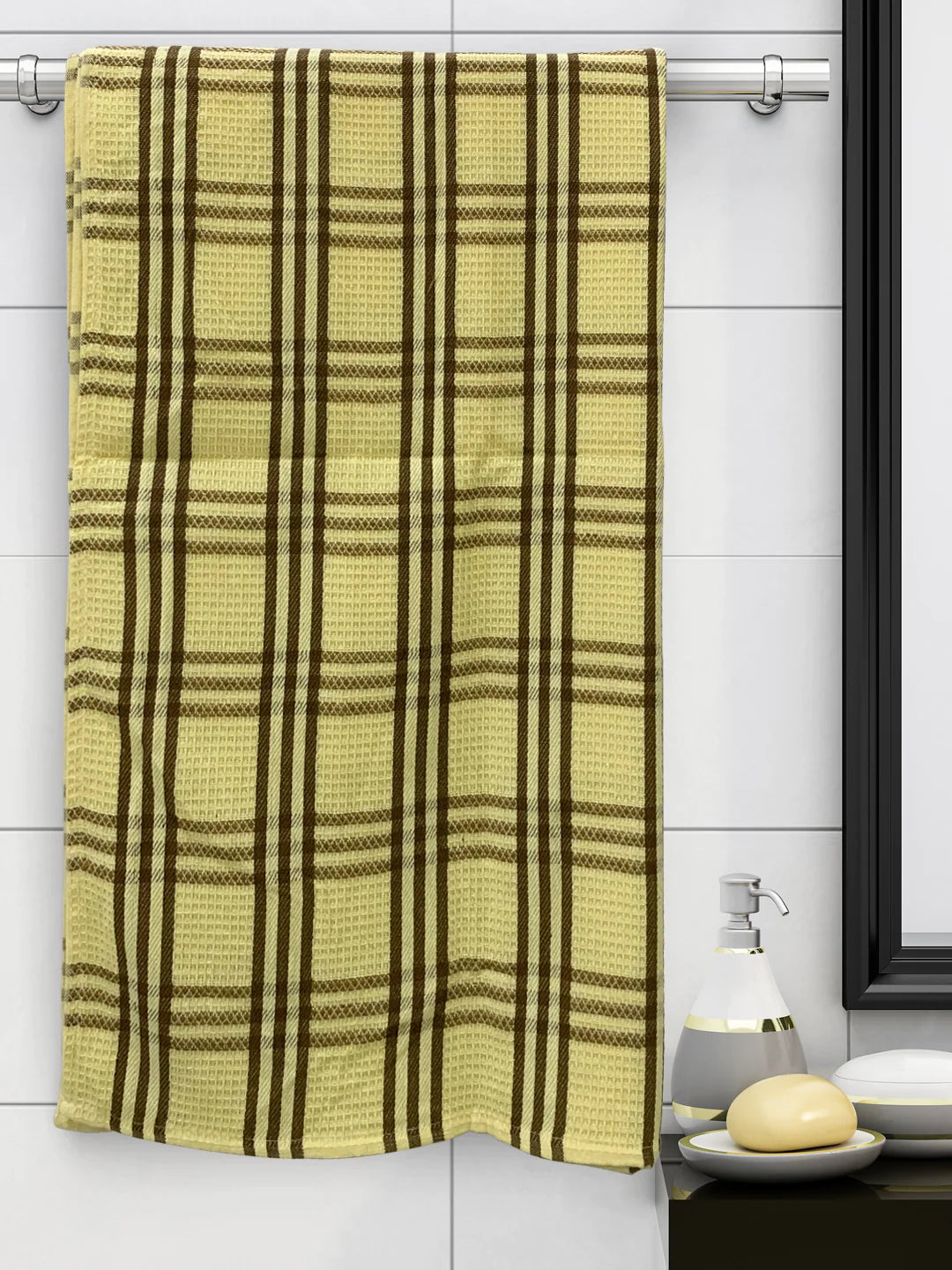Athom Living Ecosaviour Premium Cotton Bath Towel Alfa Yellow- Large