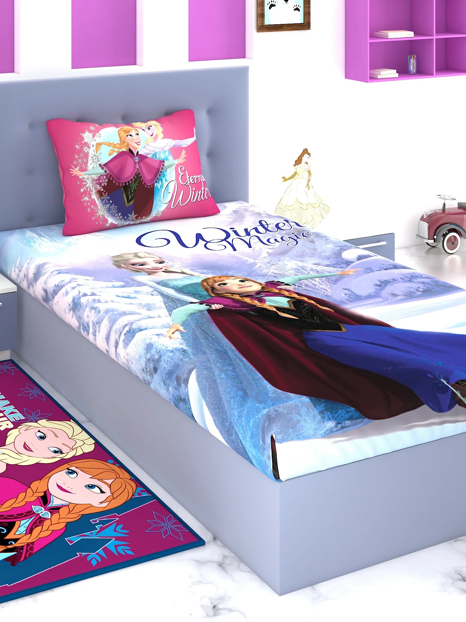 Disney Frozen Winter Magic Cotton Single Bedsheet Set