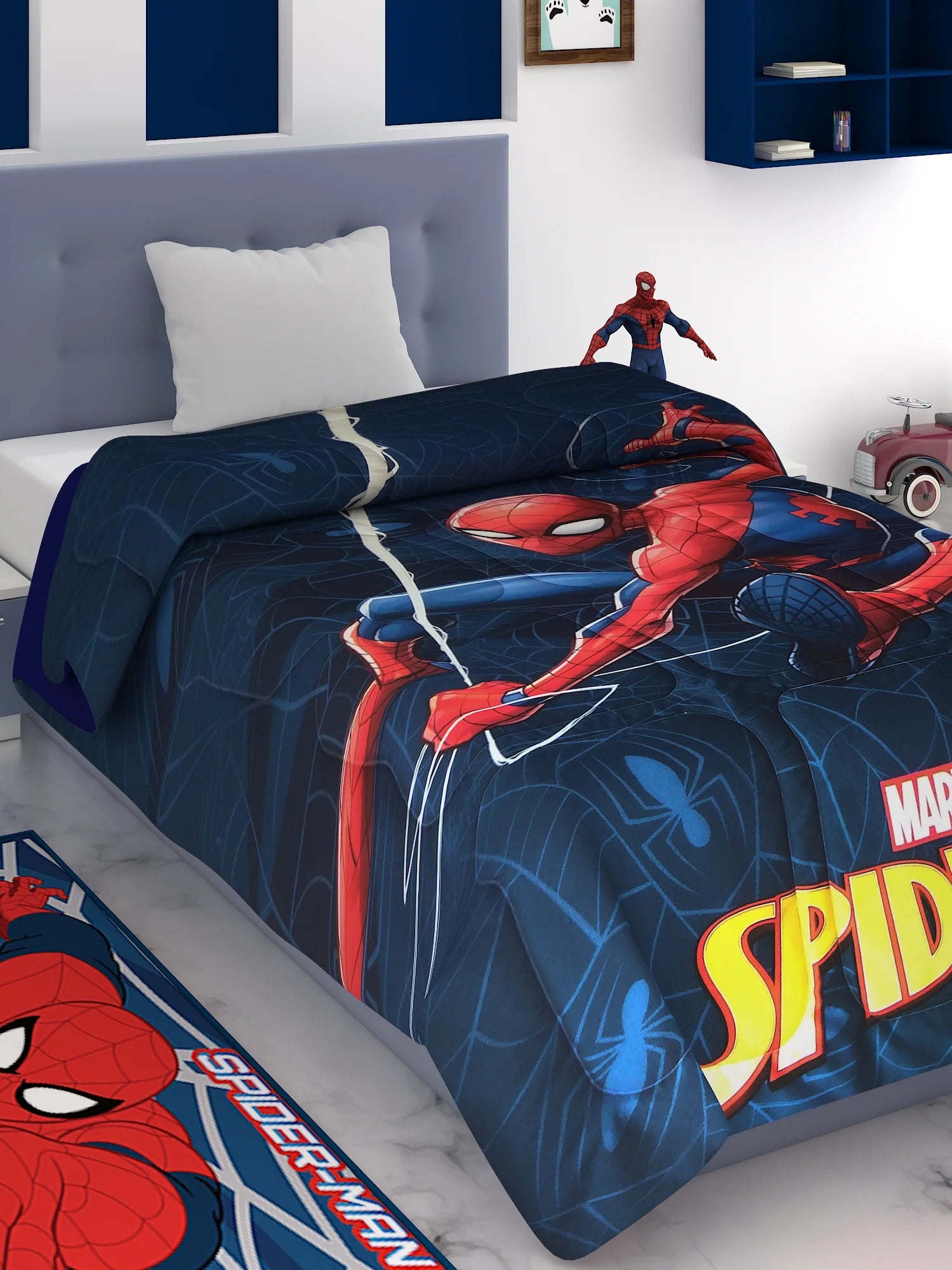 Marvel Spiderman Black & Red Kids Comforter 380 GSM