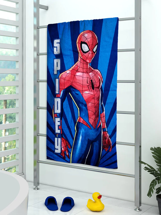 Marvel Spidey Spiderman Blue Kids Cotton Bath Towel 350 GSM 60x120 Cm