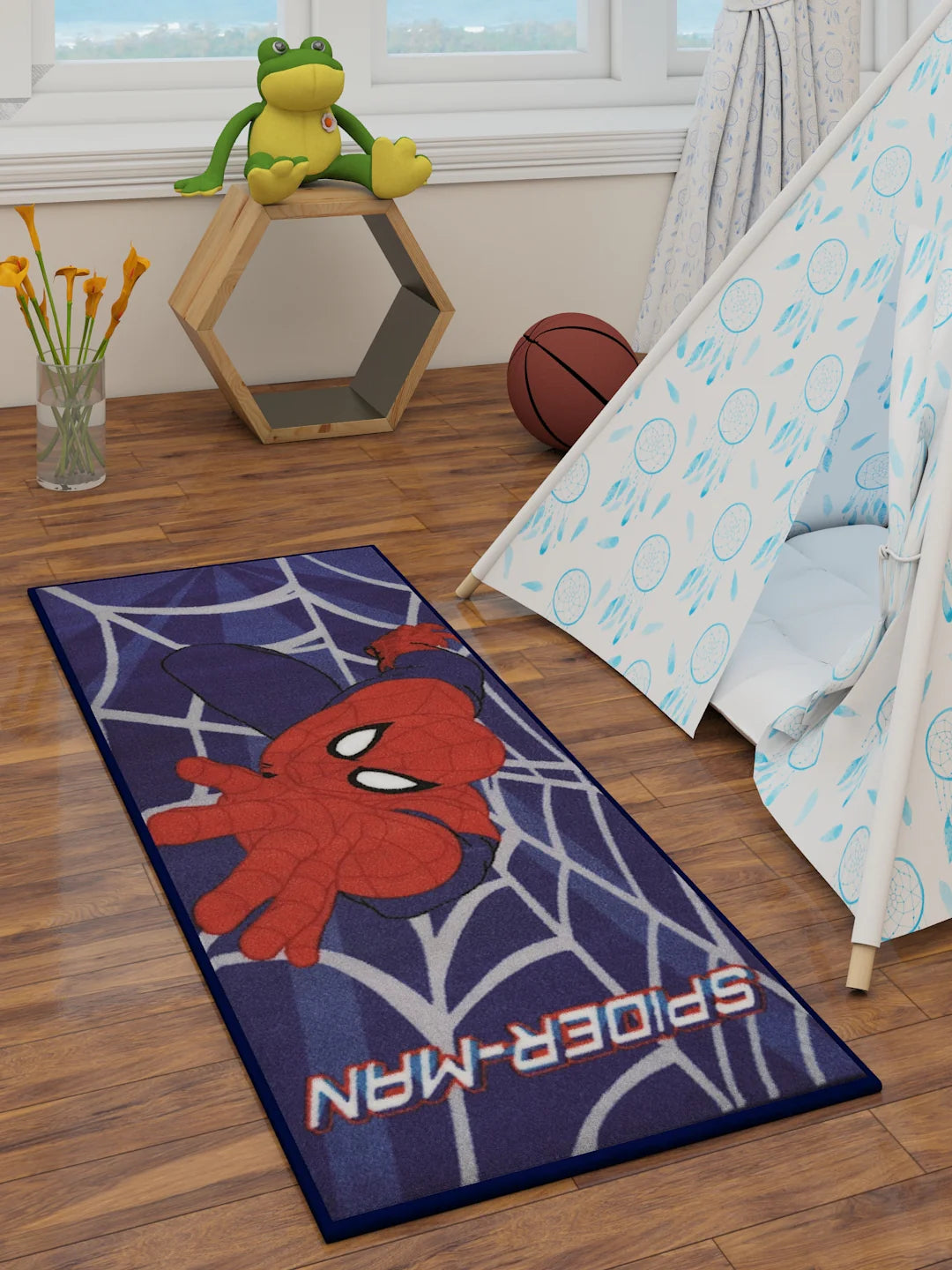 Swing into Action with Marvel's Spiderman Kids Runner Carpet