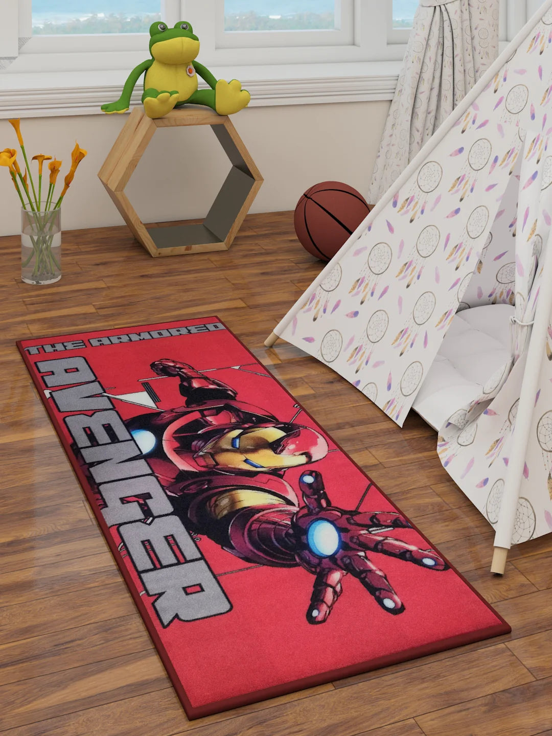Marvel The Armed Avenger Kids Runner Carpet 2ft X 4.5ft