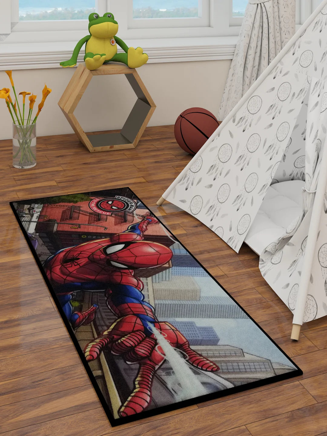 Swing into Action with Athom Living's Marvel Spiderman Kids Runner Carpet