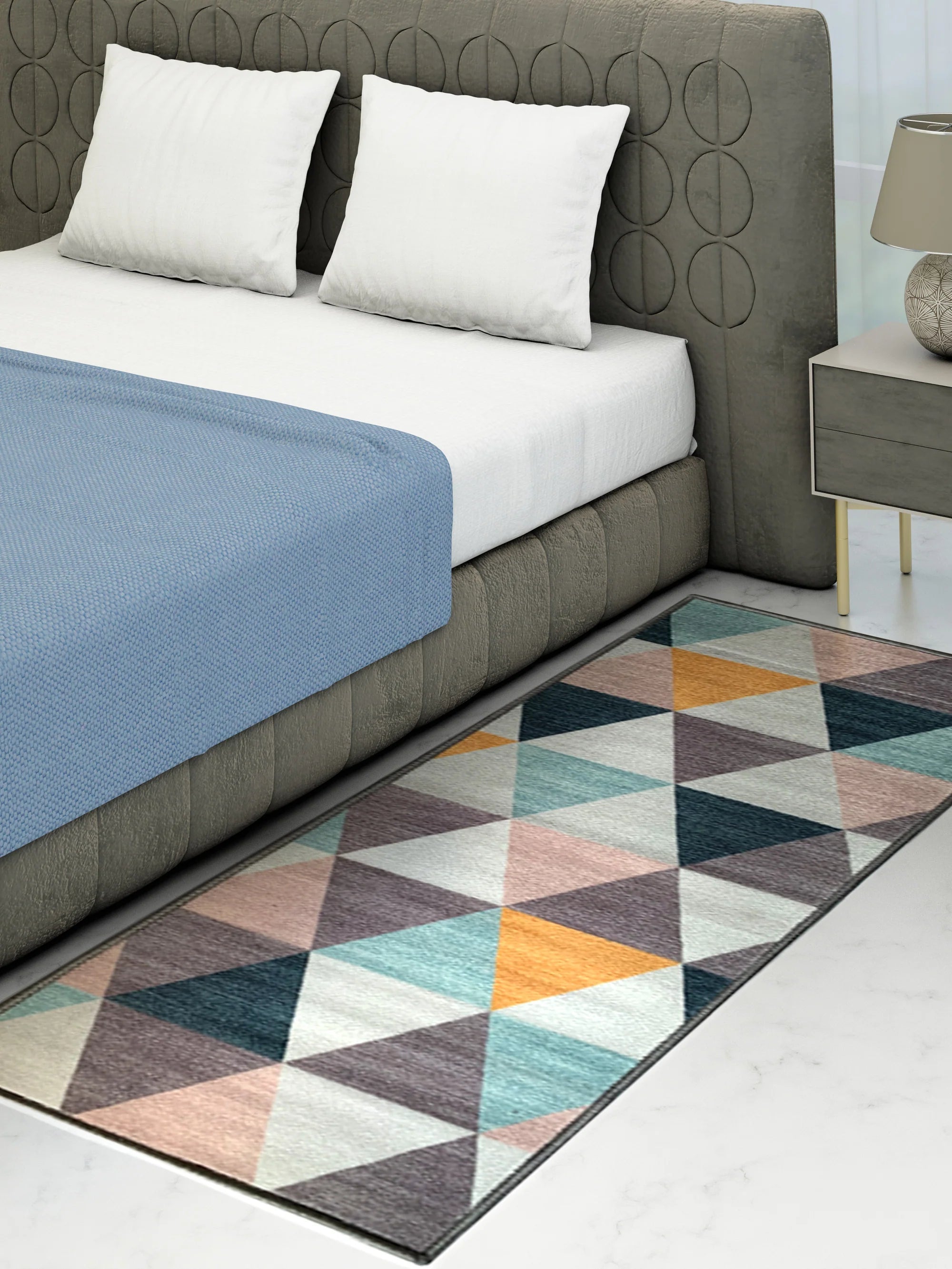 Athom Living Angel Yellow Premium Anti Slip Printed Runner Carpet - Athom Living