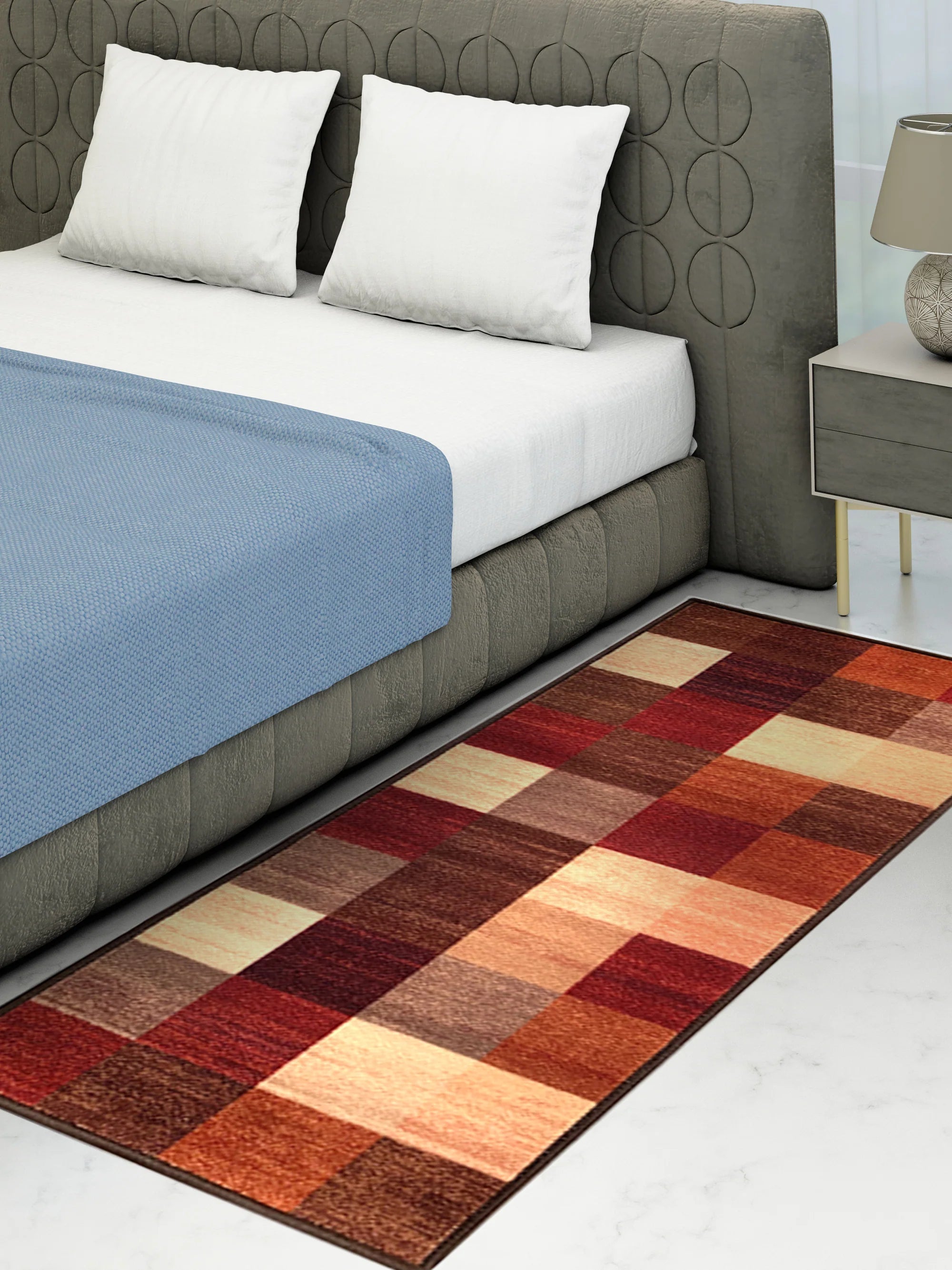 Athom Living CheckMat Premium Anti Slip Printed Runner Carpet - Athom Living