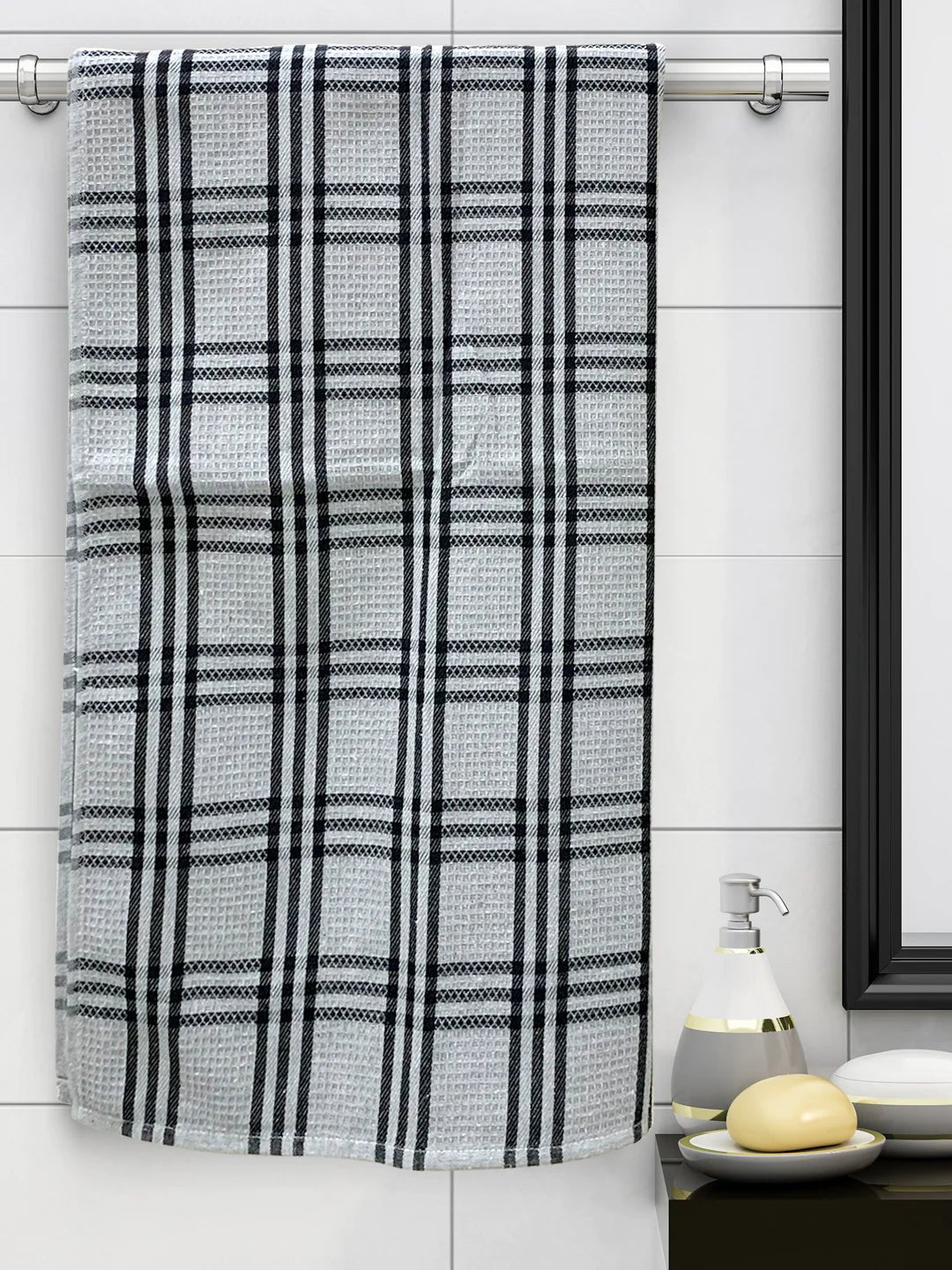 Athom Living Ecosaviour Premium Cotton Bath Towel Alfa Grey- Large - Athom Living