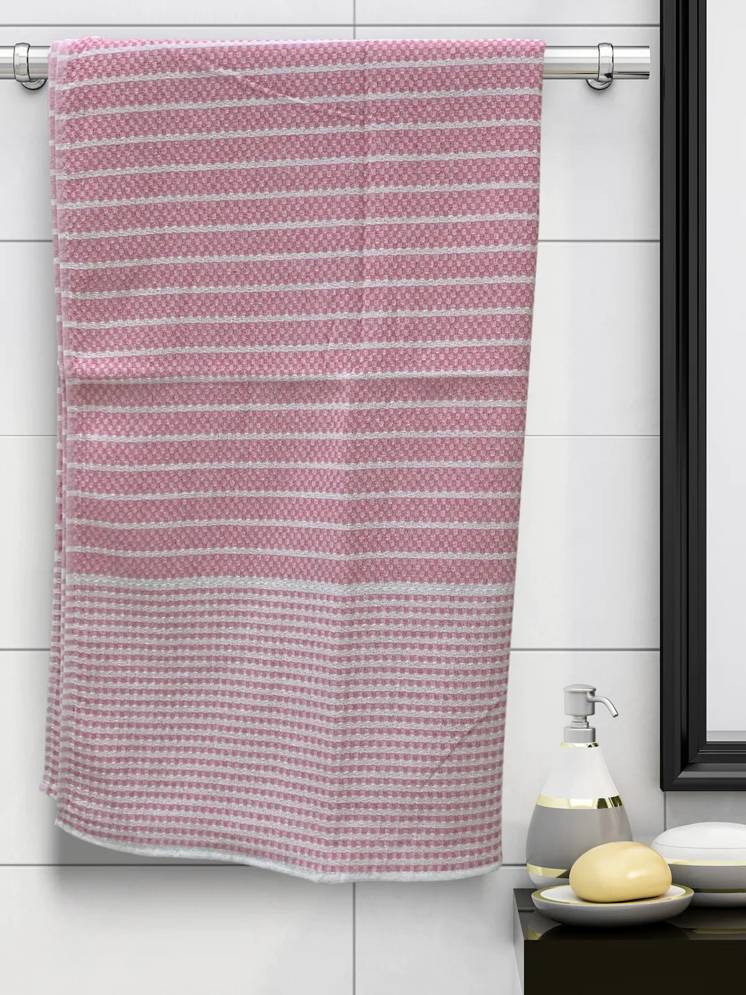 Athom Living Ecosaviour Premium Cotton Bath Towel Amor Pink- Large - Athom Living