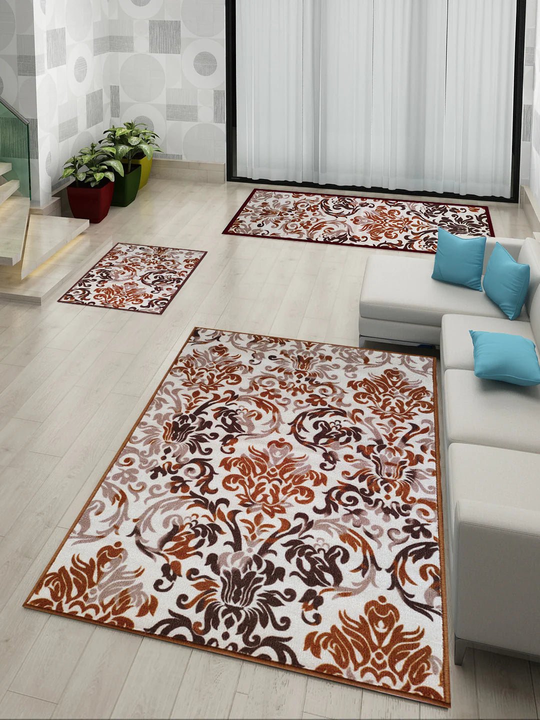 Athom Living Elegance Premium Anti Slip Printed Doormat, Runner & Carpet Set - Athom Living