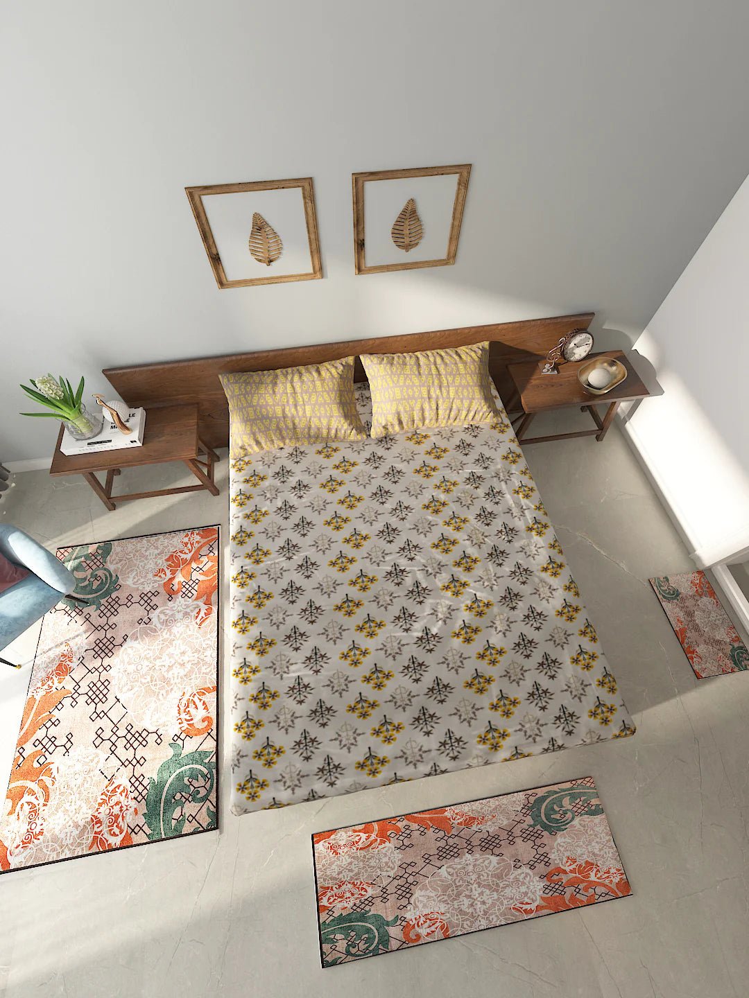 Athom Living Essential Double Bedsheet and Carpet Combo: A Perfect Fusion of Comfort and Style - Athom Living