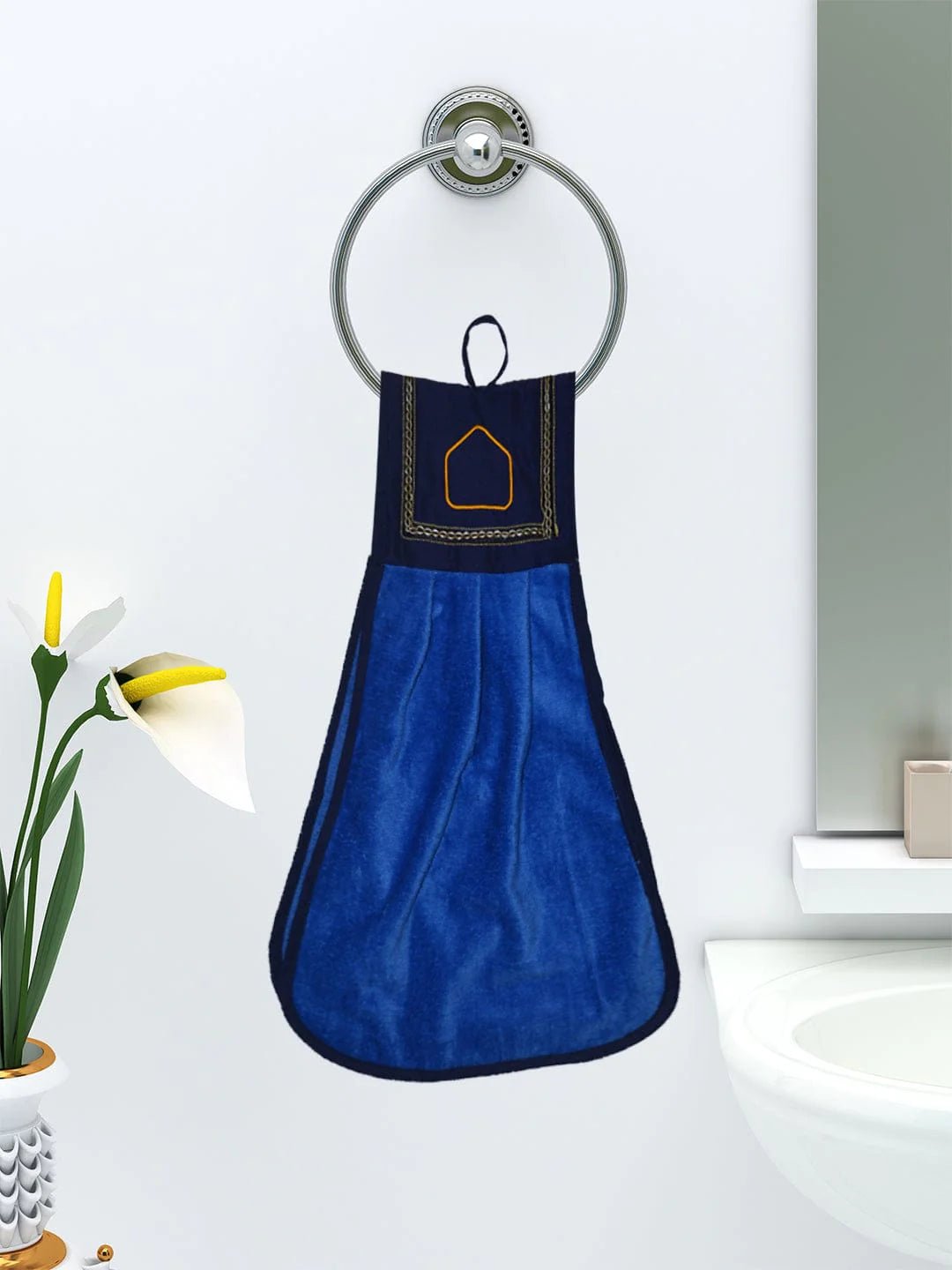 Athom Living Loop Hanging Cotton Washbasin Towel For Kitchen And Bathroom - Athom Living