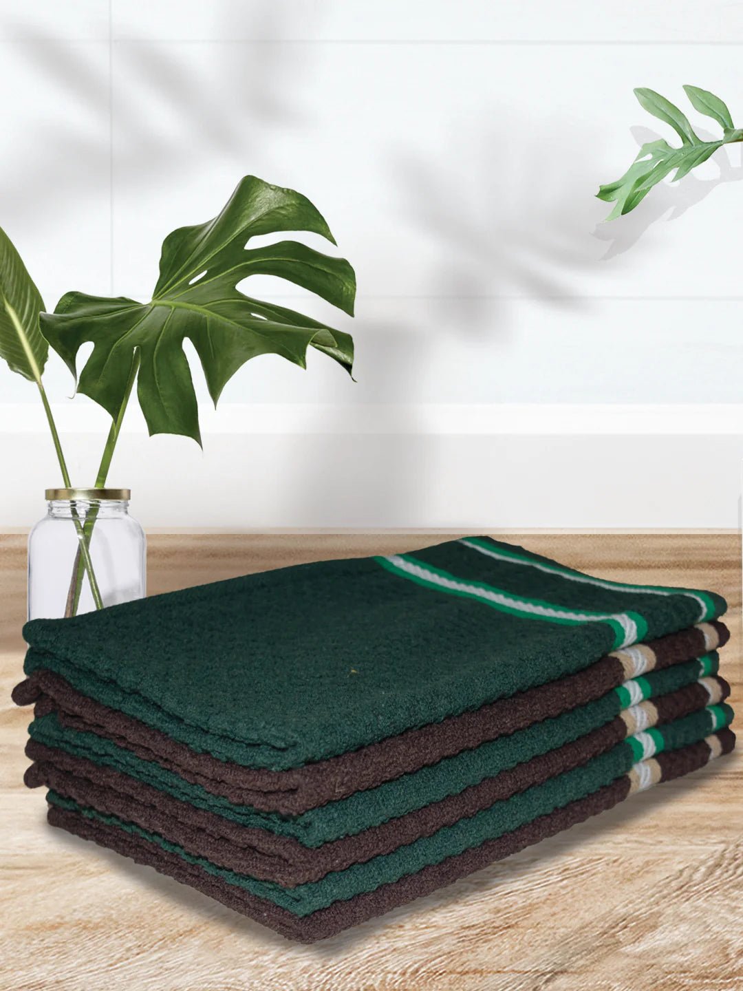 Athom Living Popcorn Textured Solid Cotton Hand Towel Multicolor 35x55 Cm Set Of 6 - Athom Living