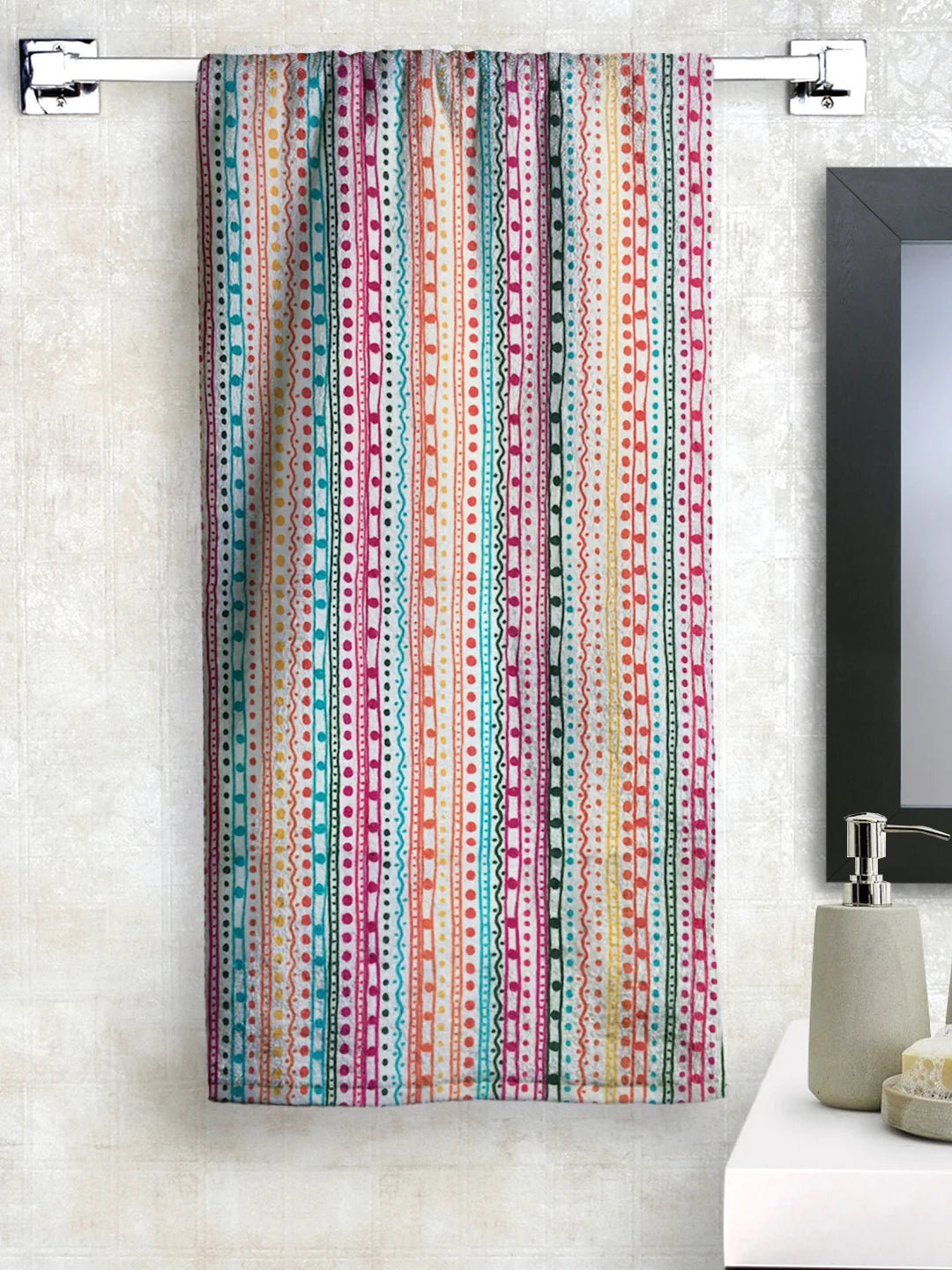 Athom Living Vibrant Cotton Printed Bath Towel- Large - Athom Living