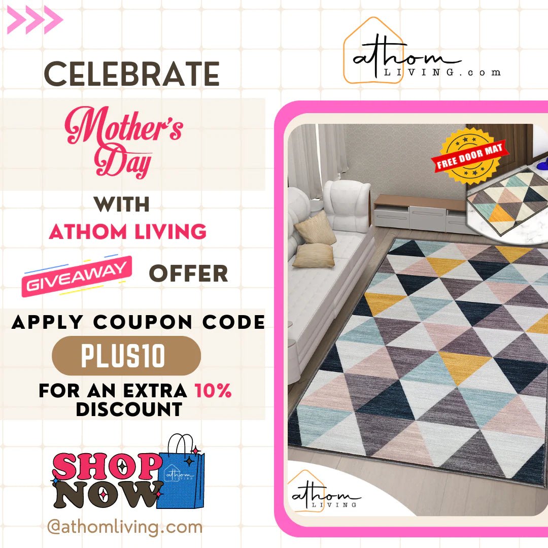 Athom Trendz Angel Yellow Premium Anti Skid Carpet 150x240 Cm - Athom Living