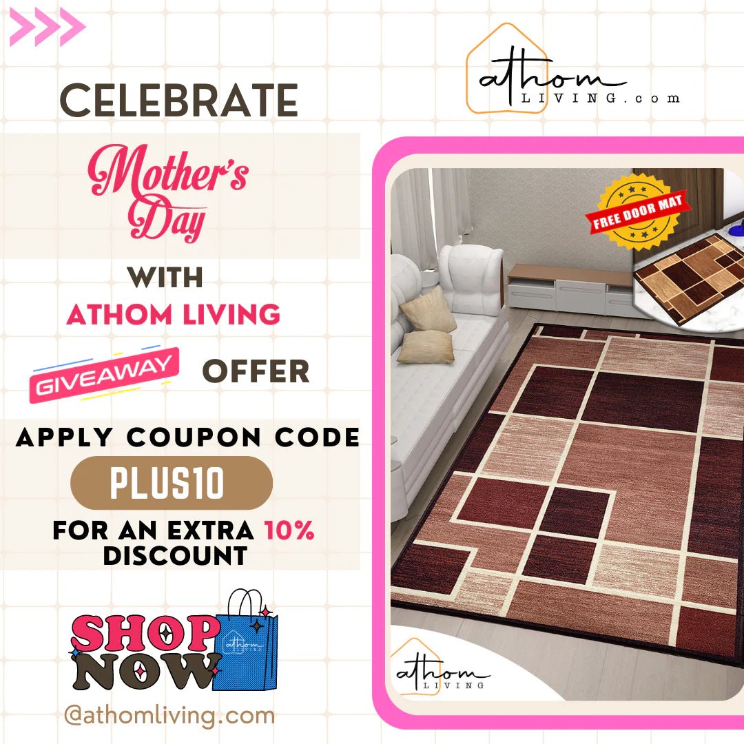Athom Trendz Box It Up Premium Anti Skid Carpet 150x240 Cm - Athom Living