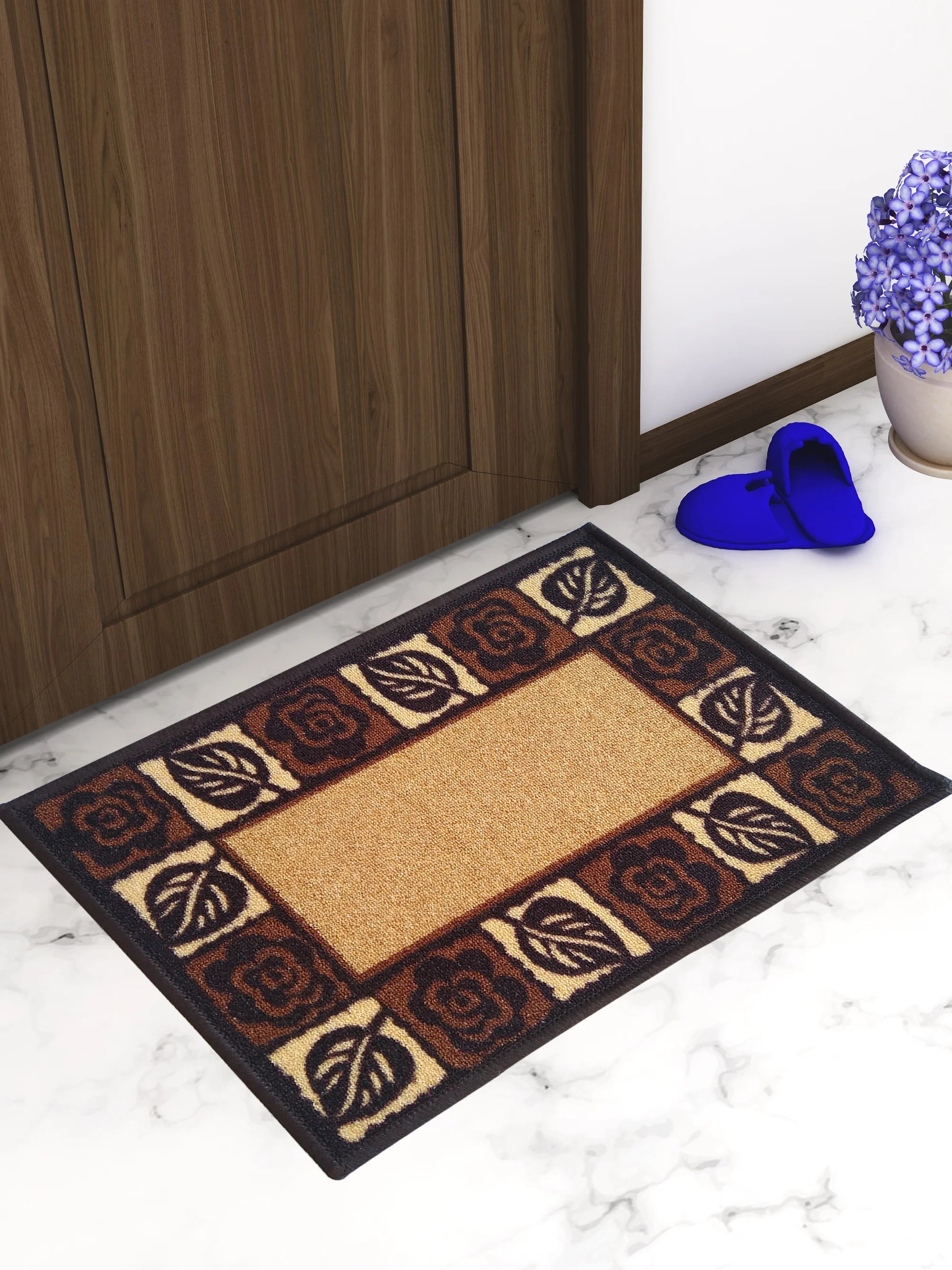 Athom Trendz Eazy Home Premium Beige Anti Skid Doormat - Athom Living