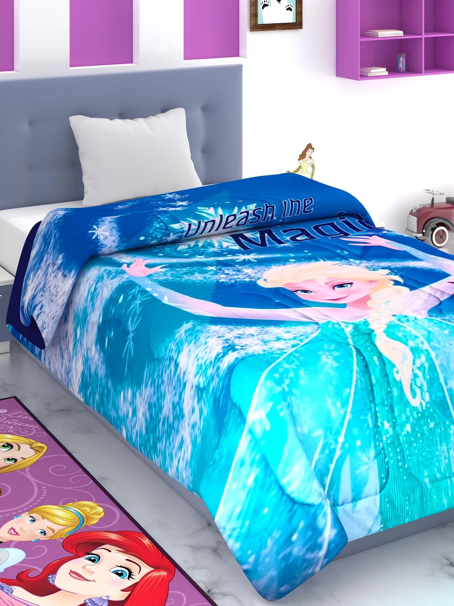 Disney Frozen Unleash The Magic Kids Comforter 380 GSM - Athom Living