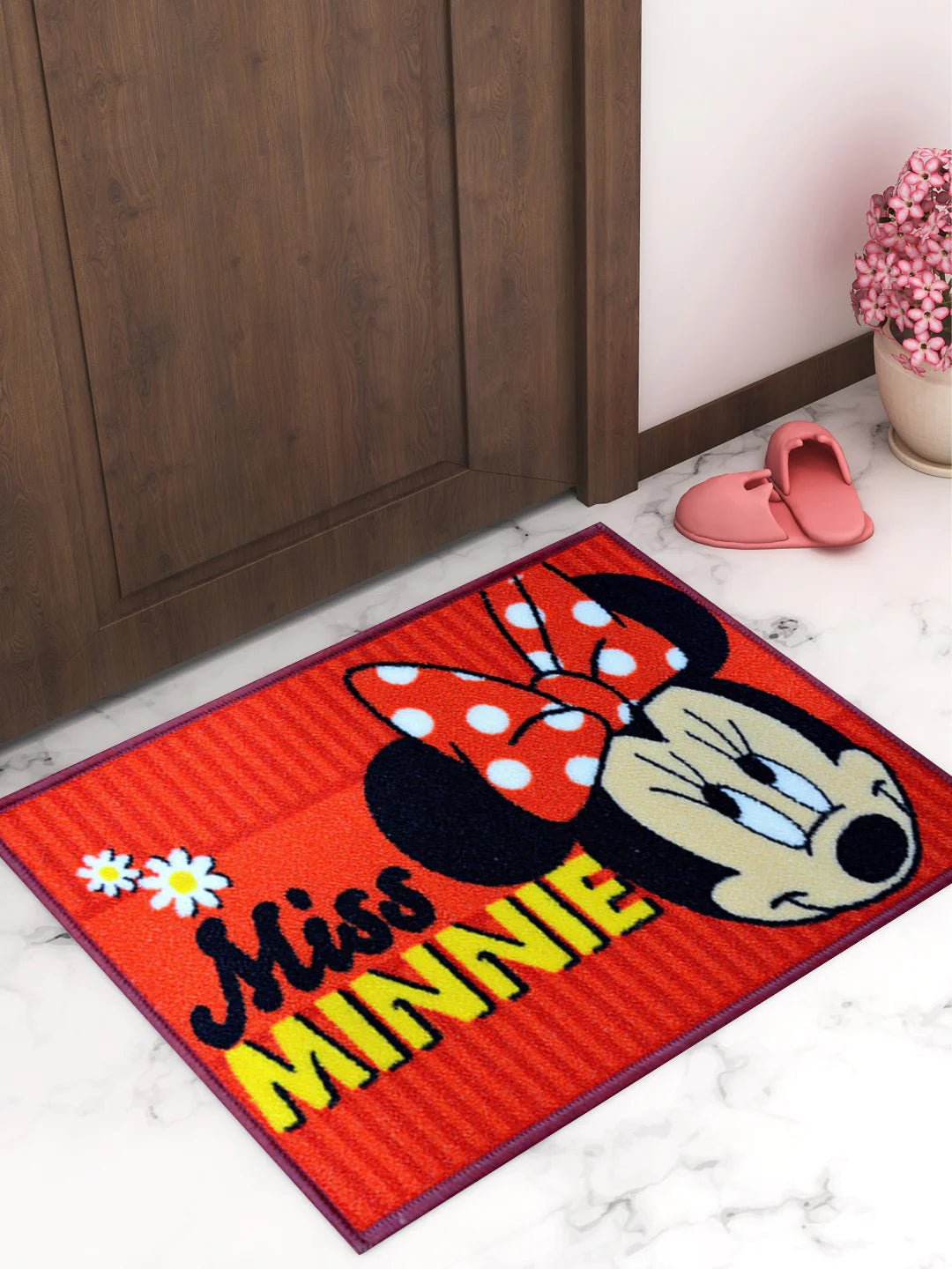 Disney Miss Minnie Red Kids Door Mat 37x57 Cm - Athom Living