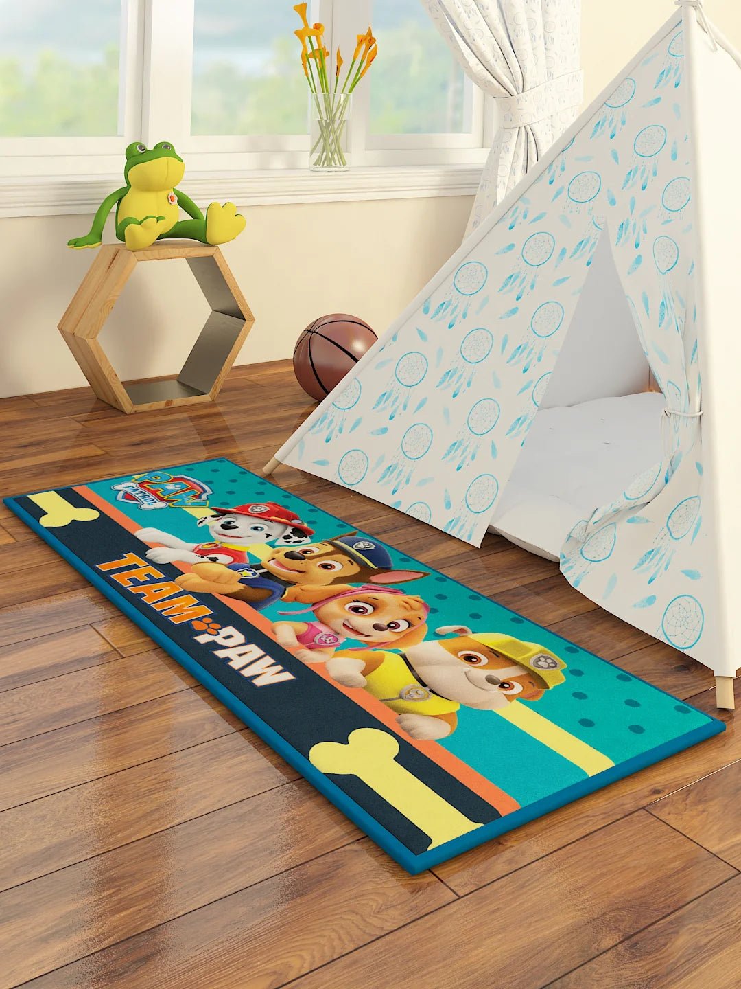 Elevate Playtime with the Paw Patrol Athom Trendz Team Paw Kids Printed Runner Carpet - Athom Living