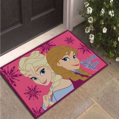Embrace Sisterly Love with Disney's Frozen Pink Kids Door Mat - Athom Living