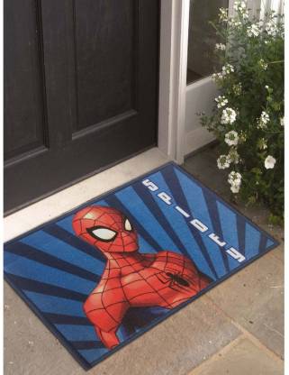 Embrace Spidey's Spirit with Marvel's Spiderman Red & Blue Kids Door Mat - Athom Living