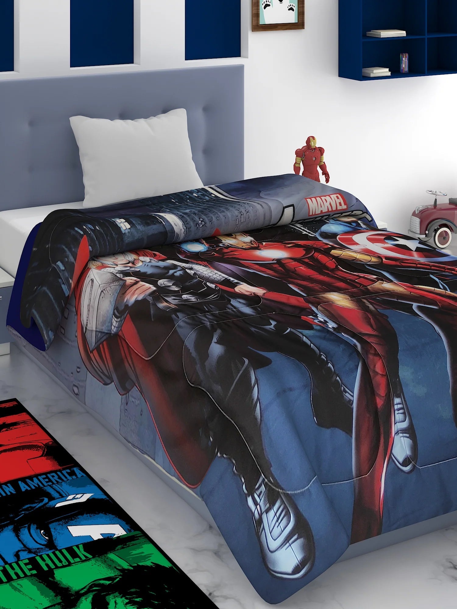 Marvel Avenger, Ironman & Captain America Kids Comforter 380 GSM - Athom Living