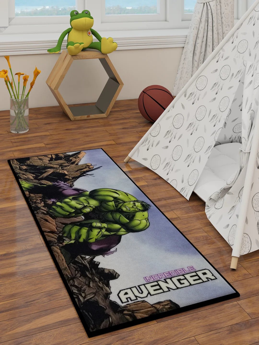 Marvel Hulk Kids Runner Carpet 2ft X 4.5ft - Athom Living