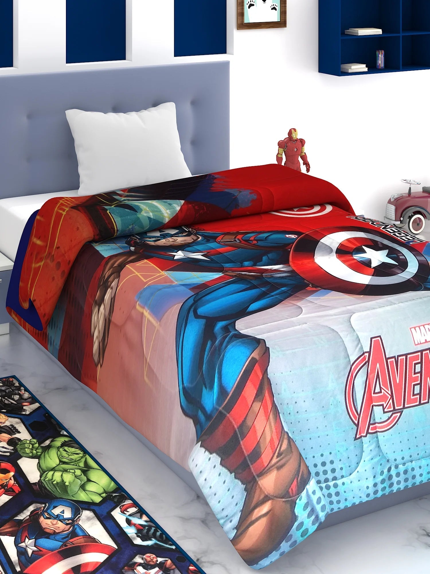 Marvel Legendary Captain America Kids Comforter 380 GSM - Athom Living
