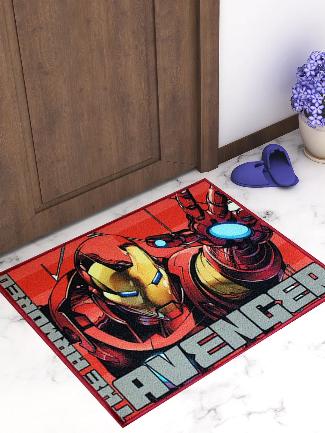 Unleash the Power with Marvel's "The Armed Avenger" Kids Door Mat - Athom Living
