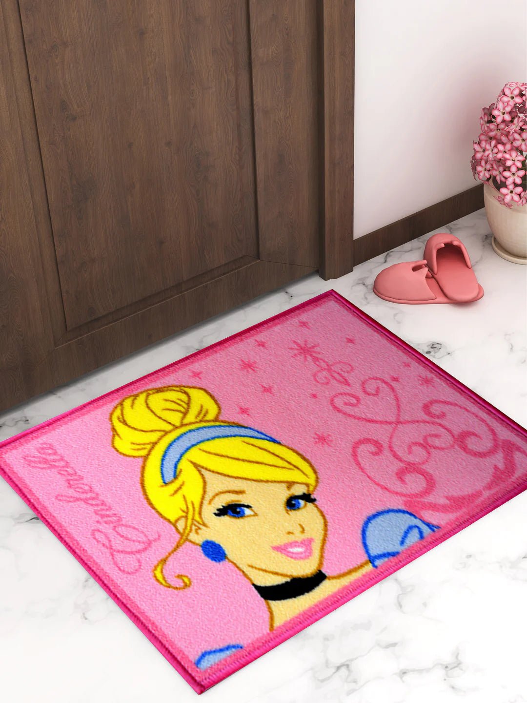 Welcome Royalty with Disney's Princess Pink Kids Door Mat - Athom Living