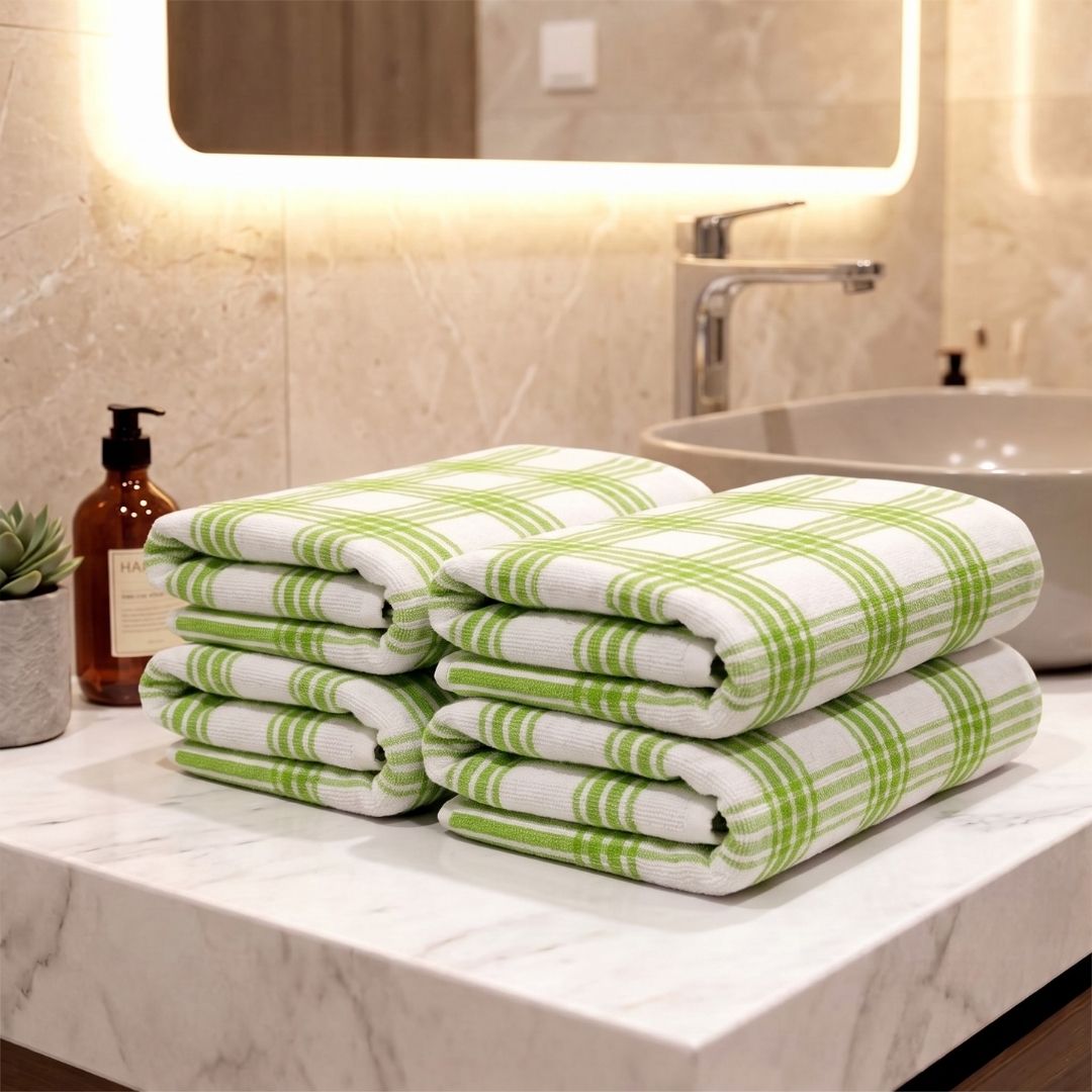 Premium Cotton Hand Towels Pack of 4