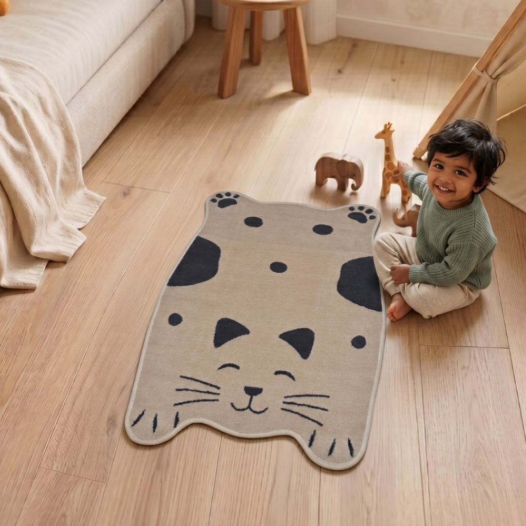 Cat shaped cutout carpet
